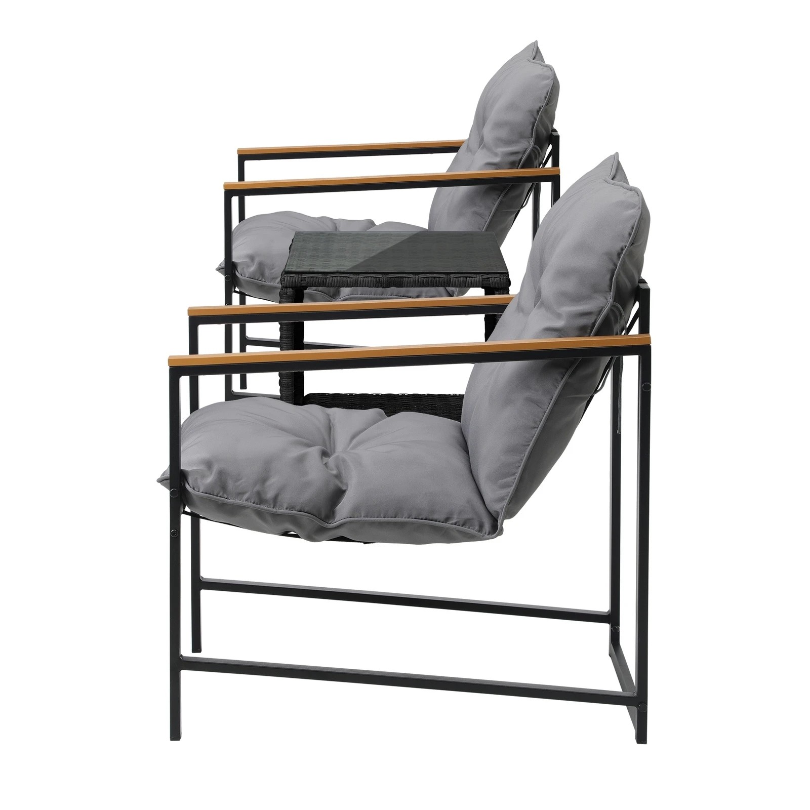 8 Livsip 3 Piece Outdoor Patio Set Lounge Setting Garden Furniture Rattan Table
 - Multi, 8 of 10