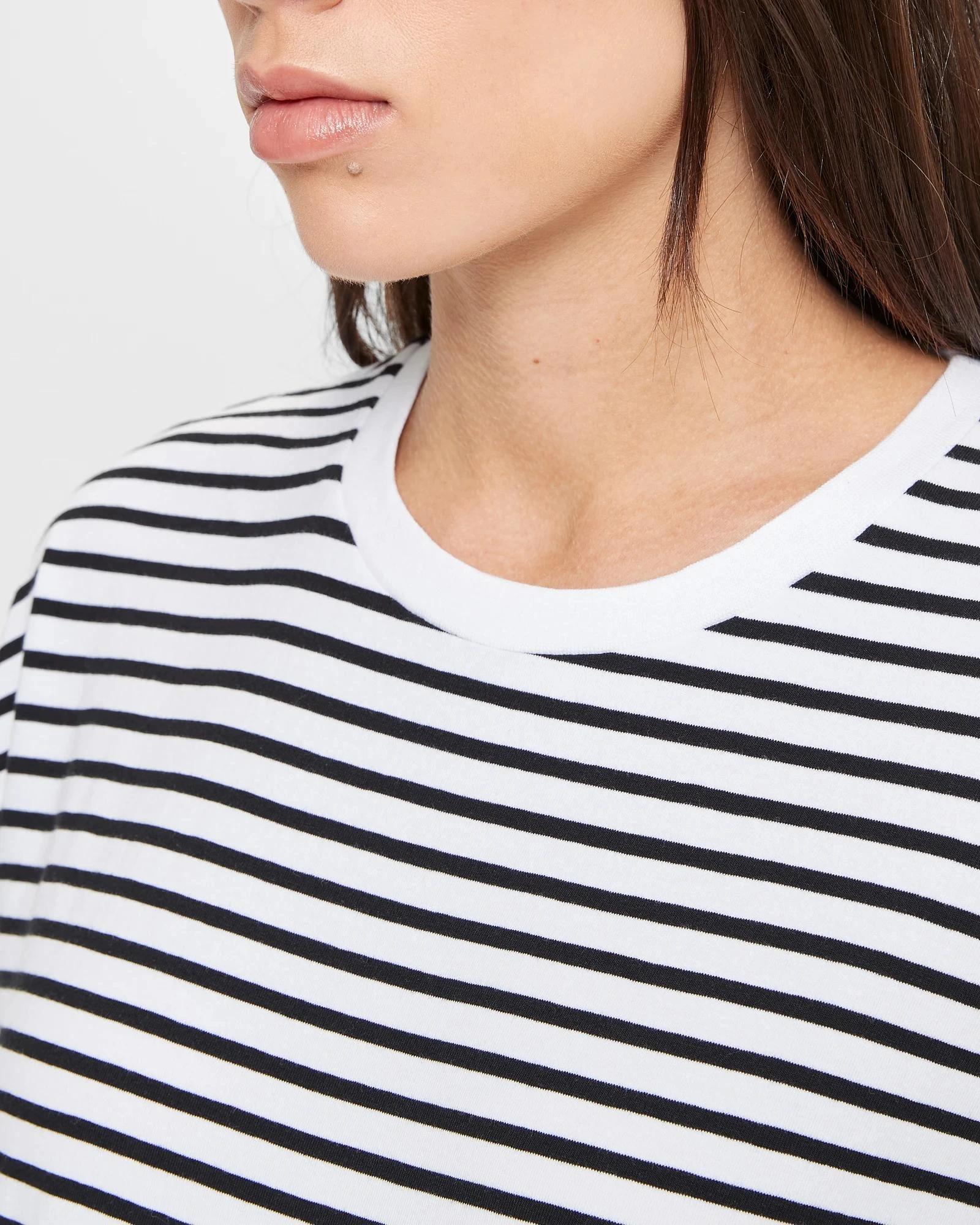 5 Target Maternity Australian Cotton Crew Neck T-Shirt WHITE / BLACK STRIPE, 5 of 5