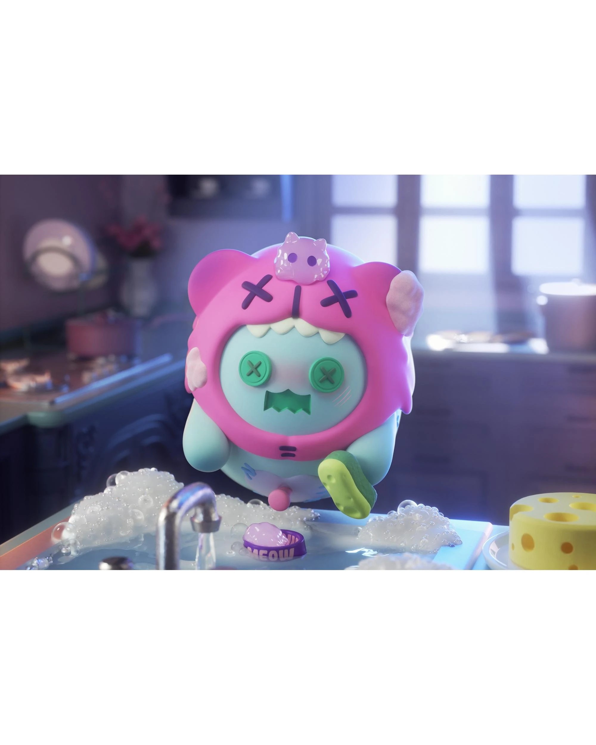 8 Finding Unicorn ShinWoo Ghost Bear House Series Figure Blind Box, 8 of 10