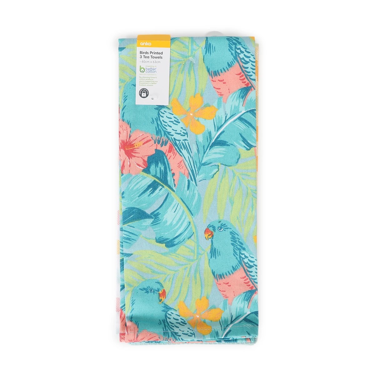 6 3 Pack Birds Printed Tea Towels, 6 of 6