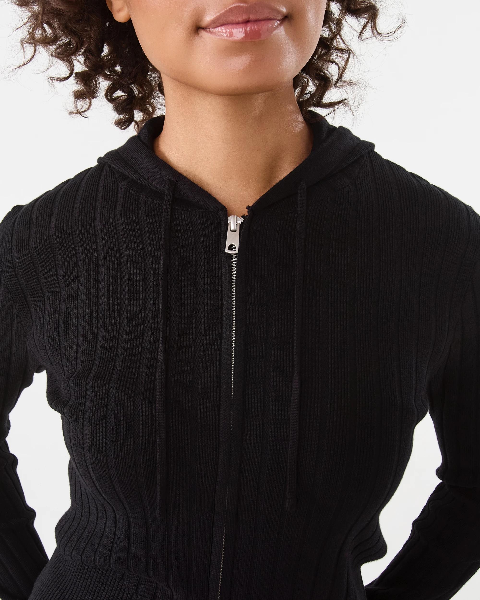 6 Knit Hoodie Black, 6 of 7