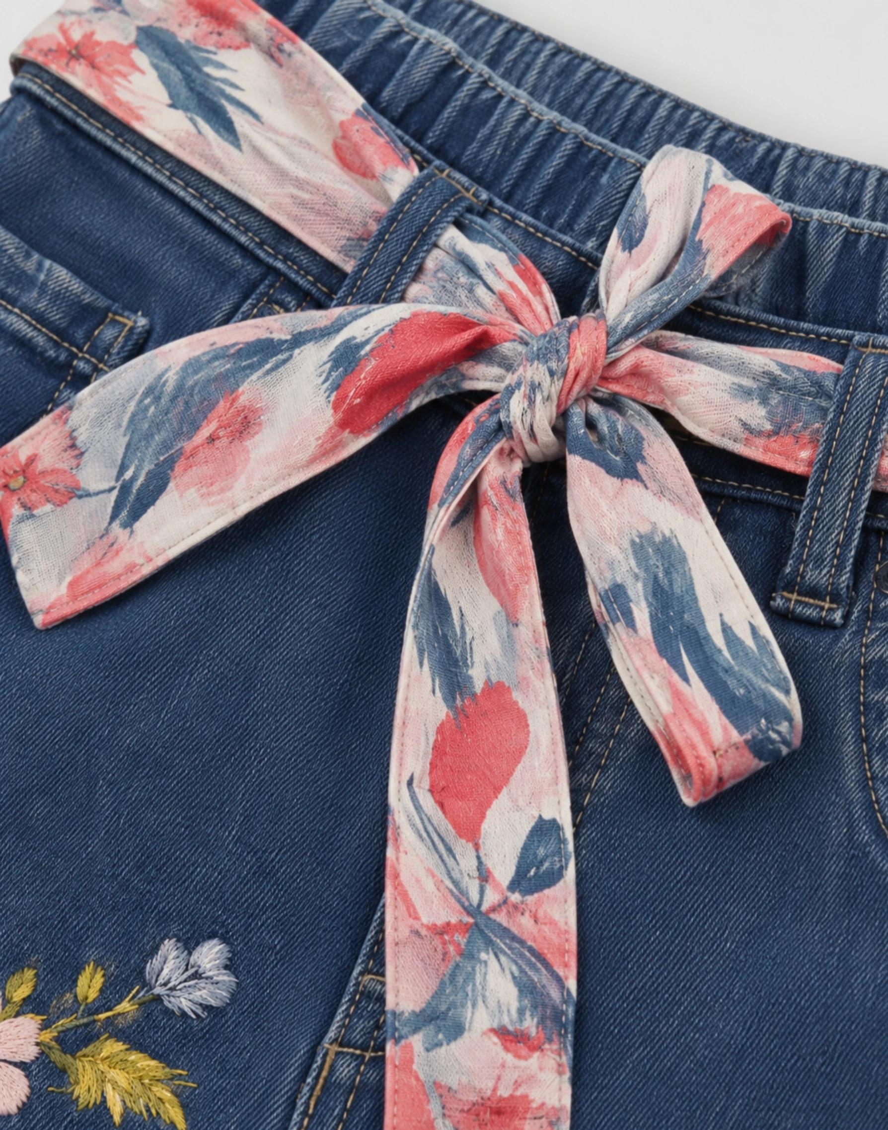 4 Big Softies G & J Floral Embroidered Wide Leg Jeans , 4 of 4