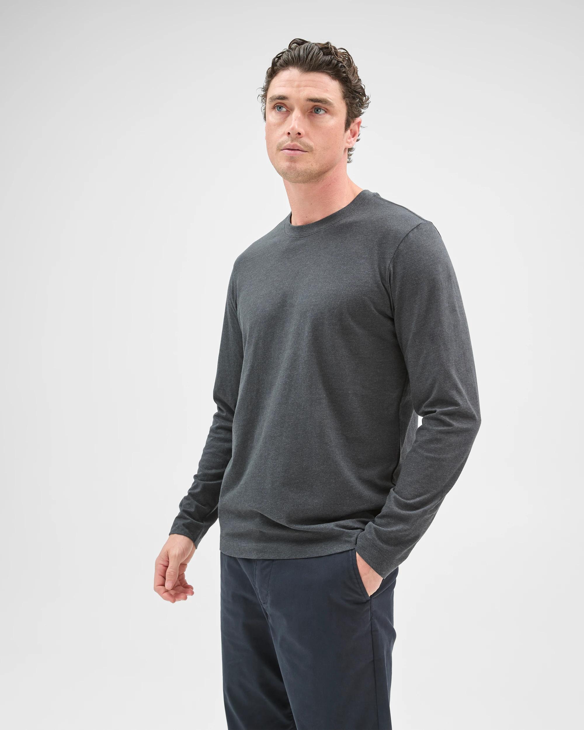 4 Target Australian Cotton Long Sleeve T-Shirt CHARCOAL, 4 of 8