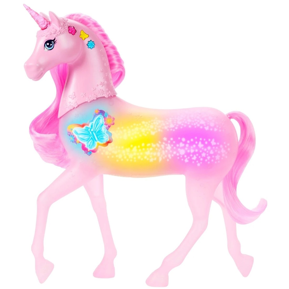 2 Barbie Sparkle Lights Unicorn Toy, 2 of 6