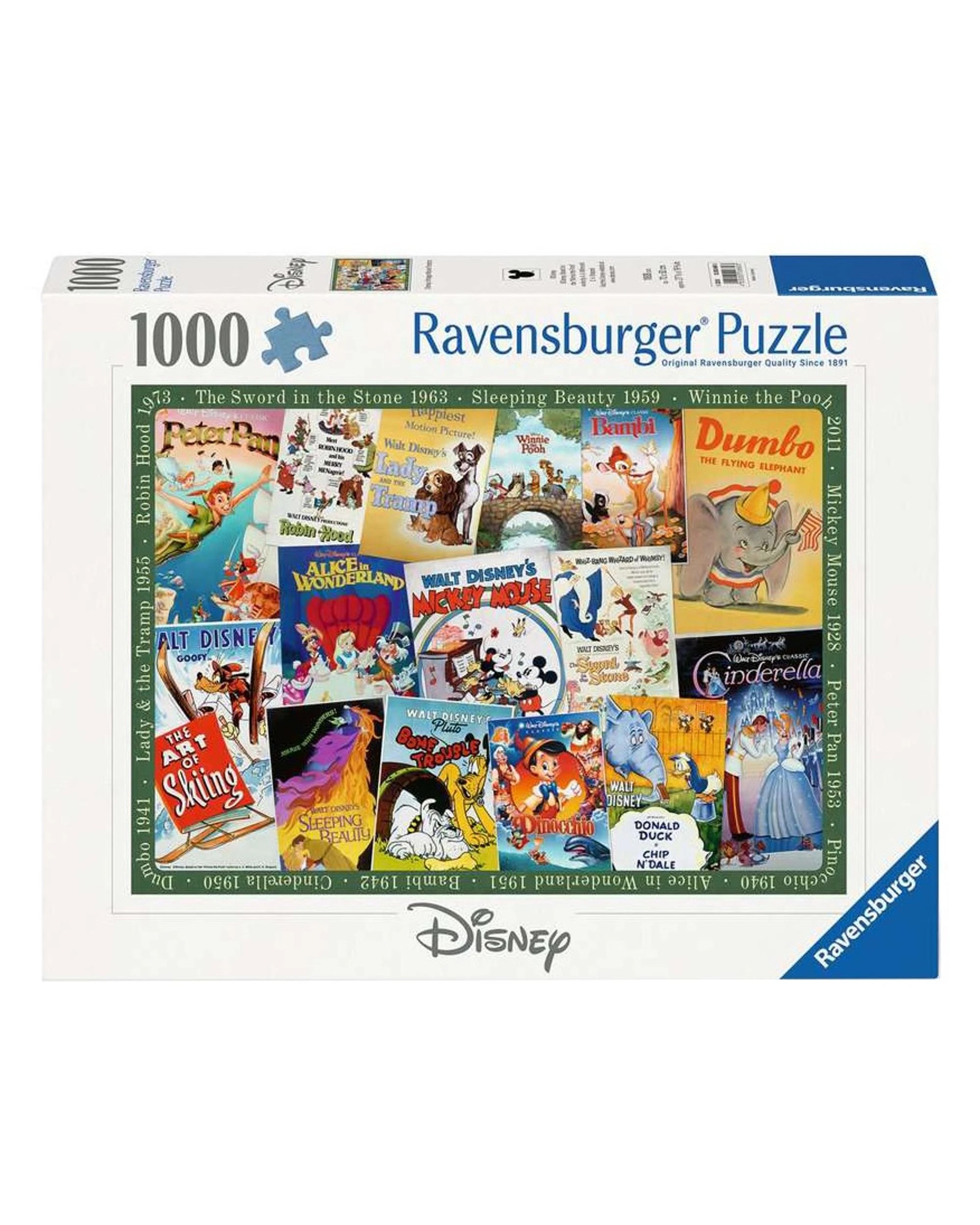 1 Ravensburger Disney Vintage Movie Posters 1000 Piece Jigsaw Puzzle, 1 of 2