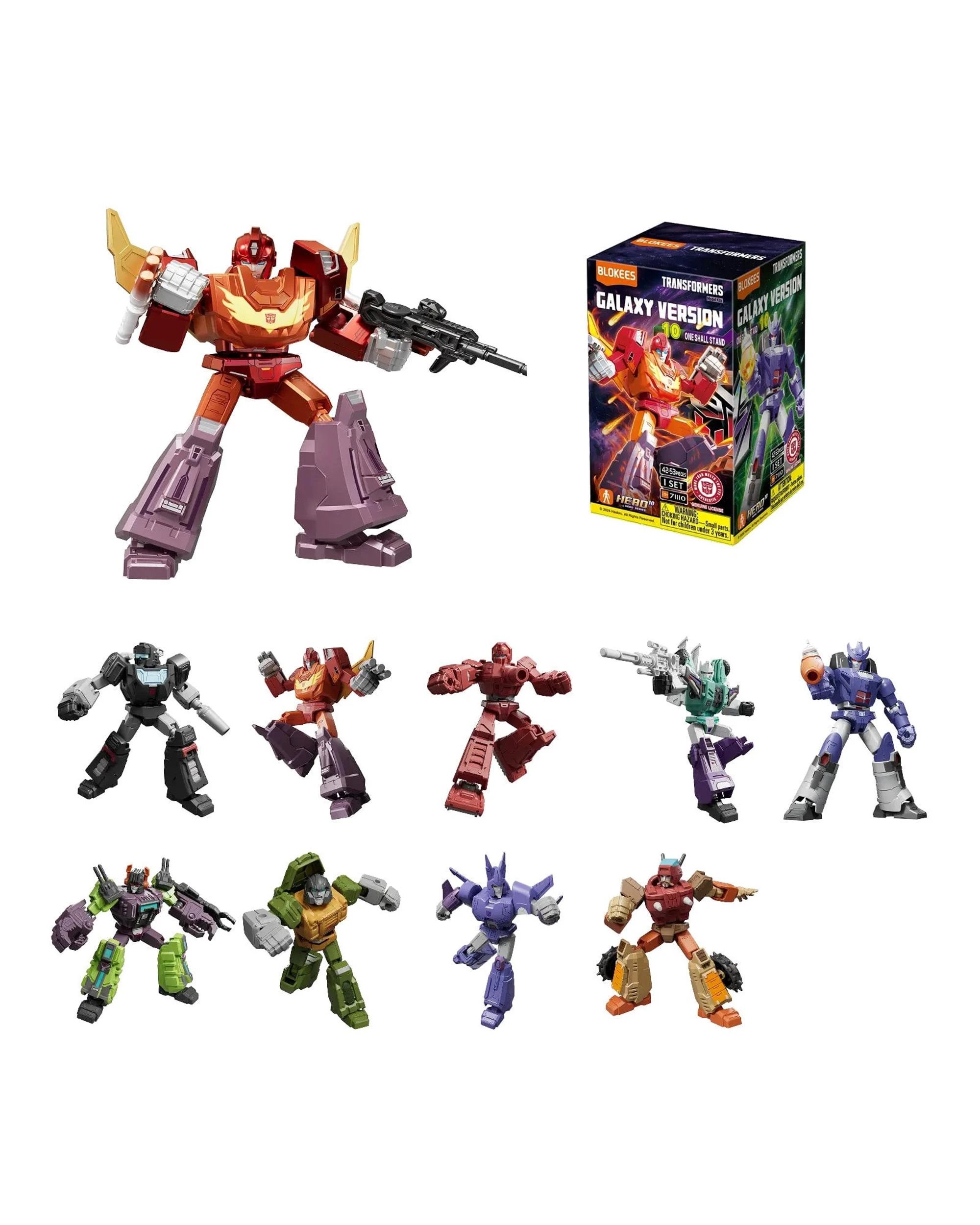 2 Blokees Transformers Galaxy Version 10 One Shall Stand Model Kit Blind Box Full Case Set of 9, 2 of 10