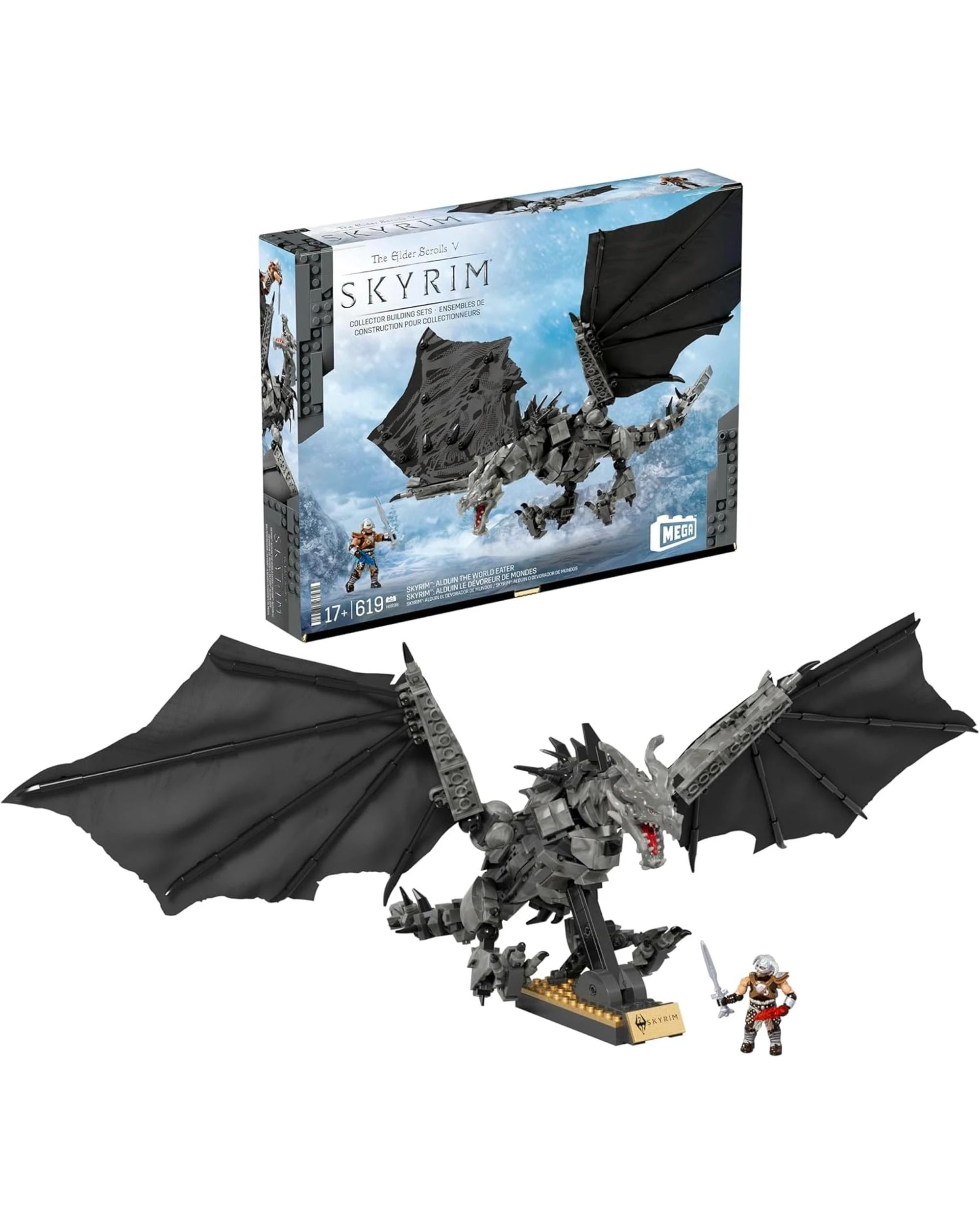 Mega Bloks The Elder Scrolls V Skyrim Alduin the World Eater Collector ...