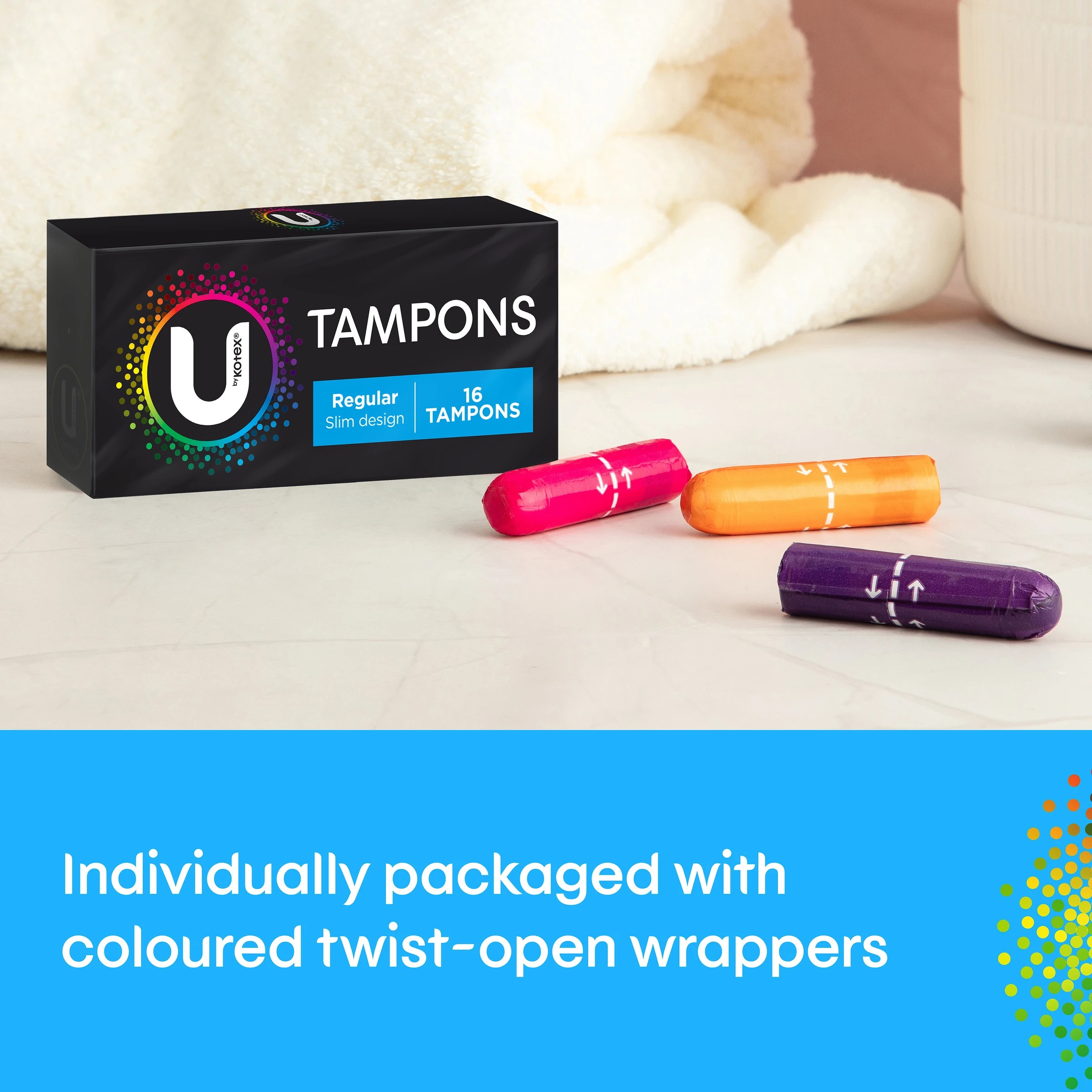 9 U by Kotex 16 Pack Regular Slim Tampons, 9 of 10