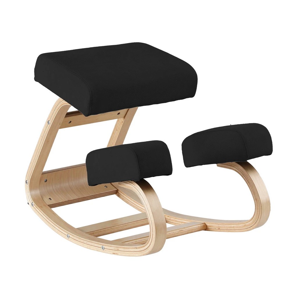 1 Artiss Kneeling Chair w/ Memory Foam, Ergonomic Posture Stool for Office/Gaming, 120kg - Black, 1 of 8