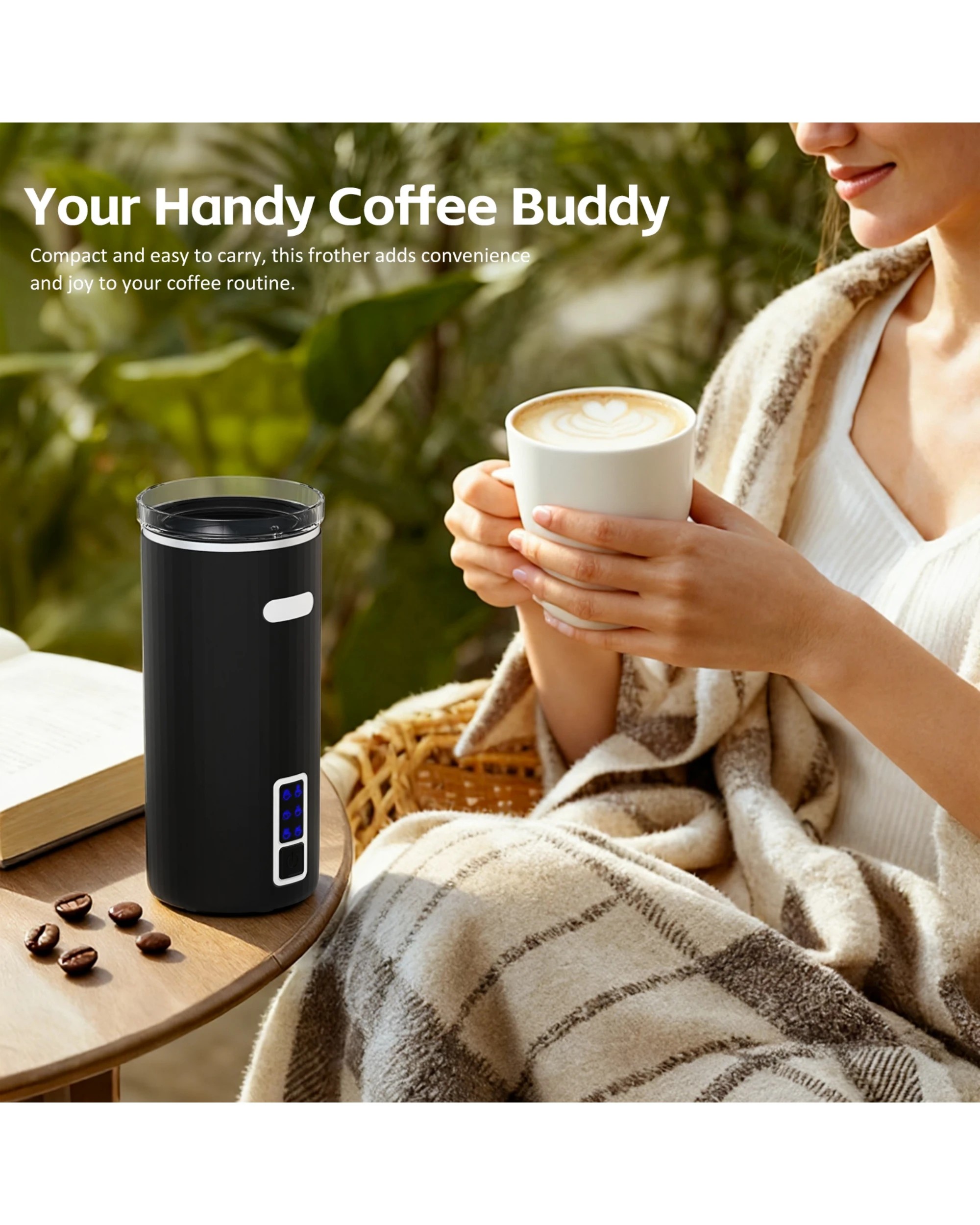 7 Advwin Electric Milk Frother, 6-IN-1 Milk Frother & Warmer, Compact Hot & Cold Foam Maker, 7 of 8