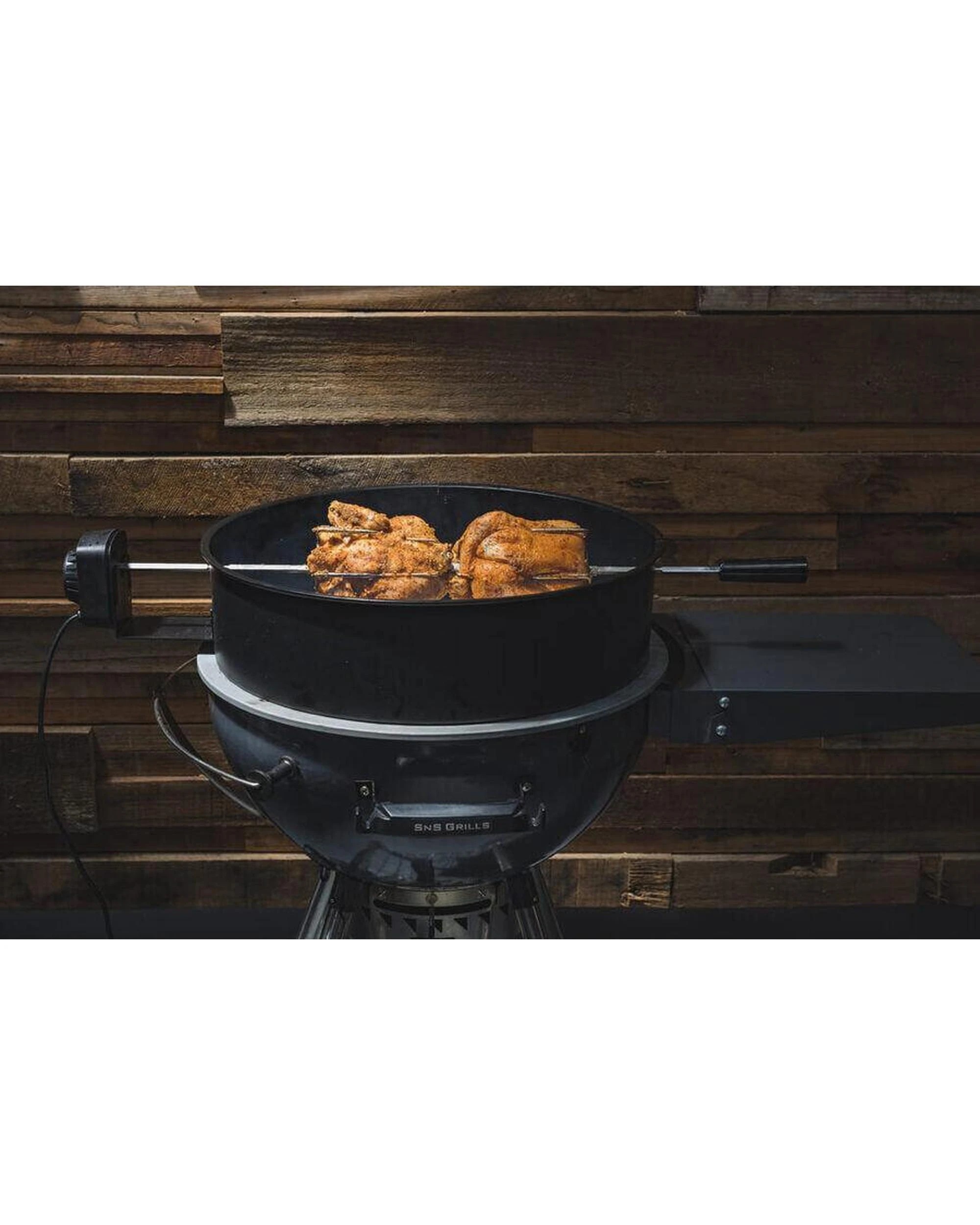 9 Flaming Coals 57cm Kettle Rotisserie Kit, 9 of 10