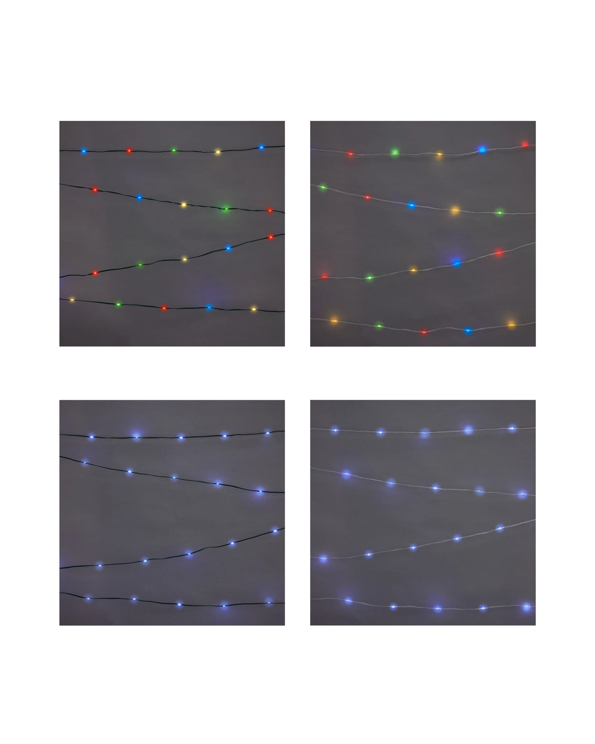 1 Battery Operated 100 LED Wire String Lights - Assorted, 1 of 7