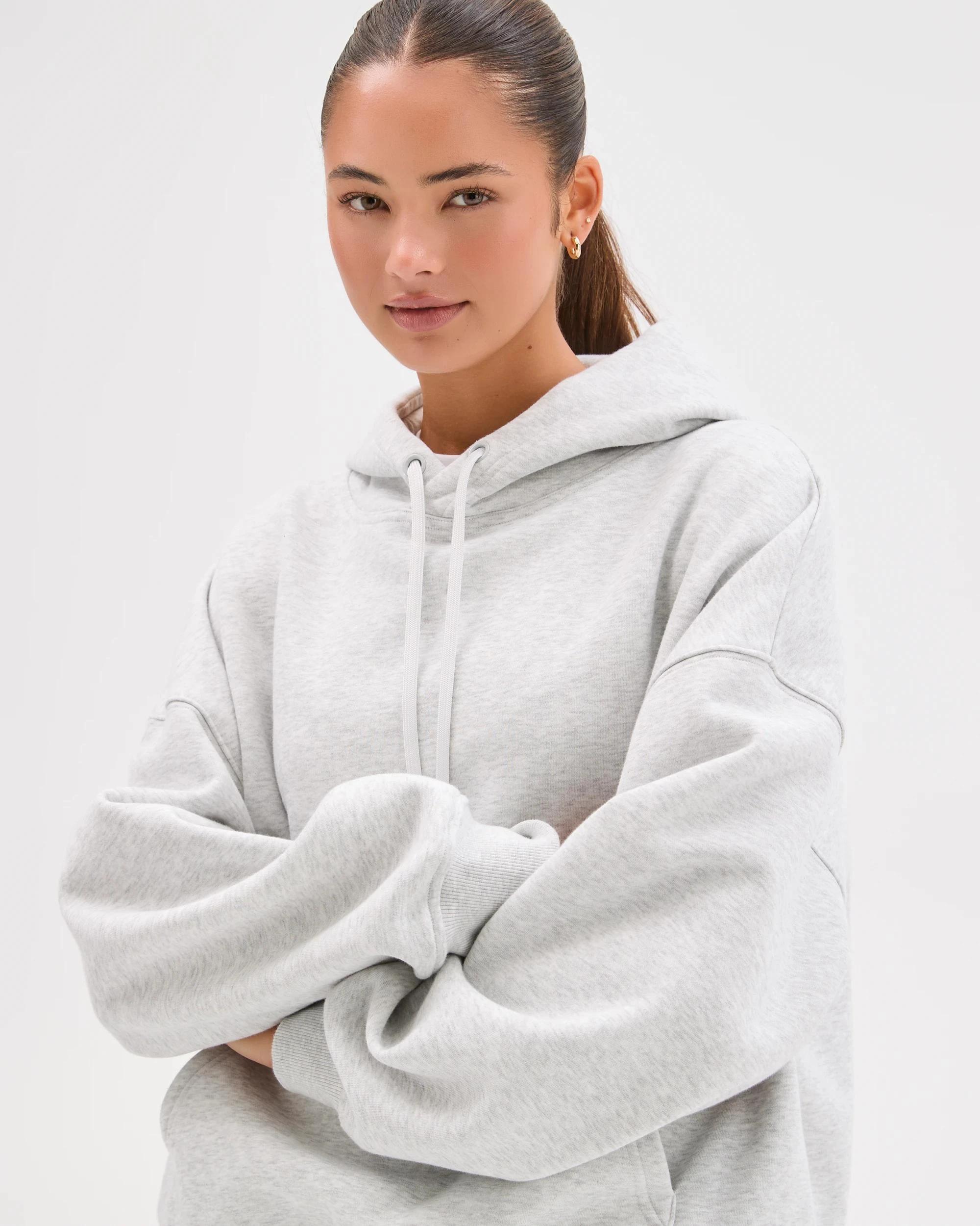 6 Lily Loves Australian Cotton Blend Hoodie SILVER MARLE, 6 of 7