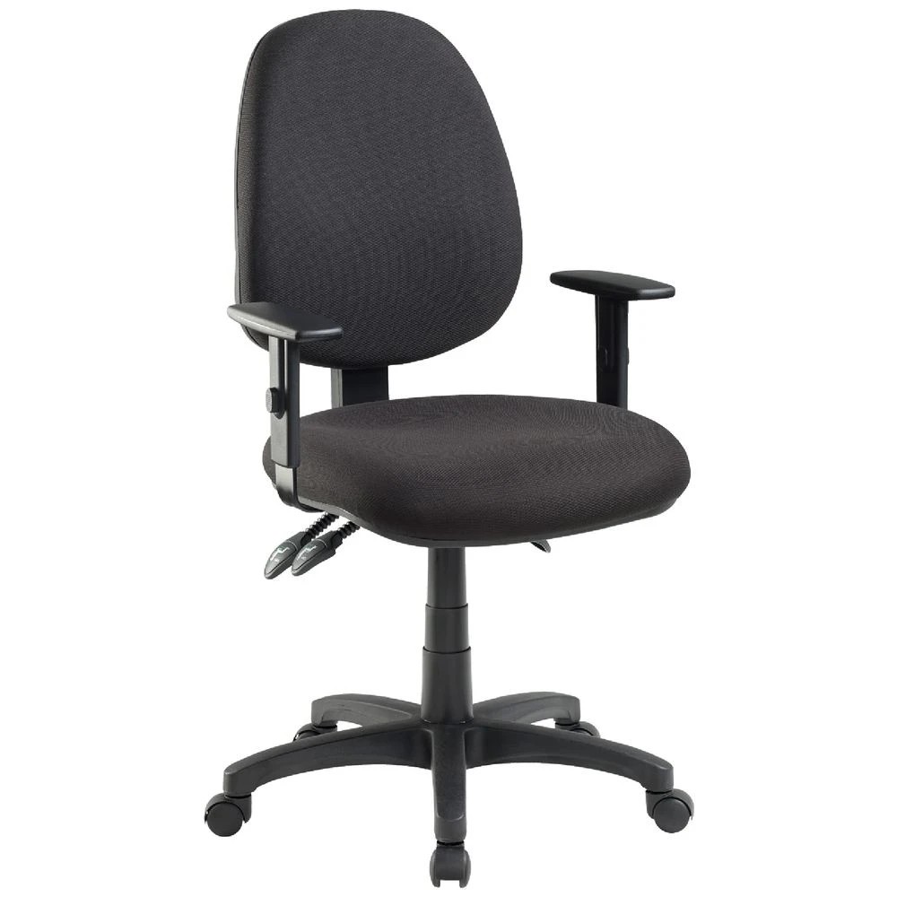 1 Pago Matrix II Plus Heavy-Duty w/Height Adjustable Arms Black Drafting Chairs, 1 of 8