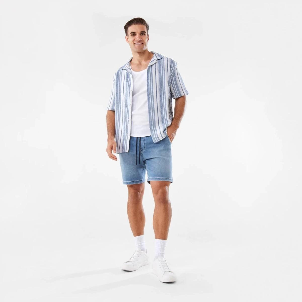 2 Denim Jogger Shorts VINTAGE BLUE, 2 of 7