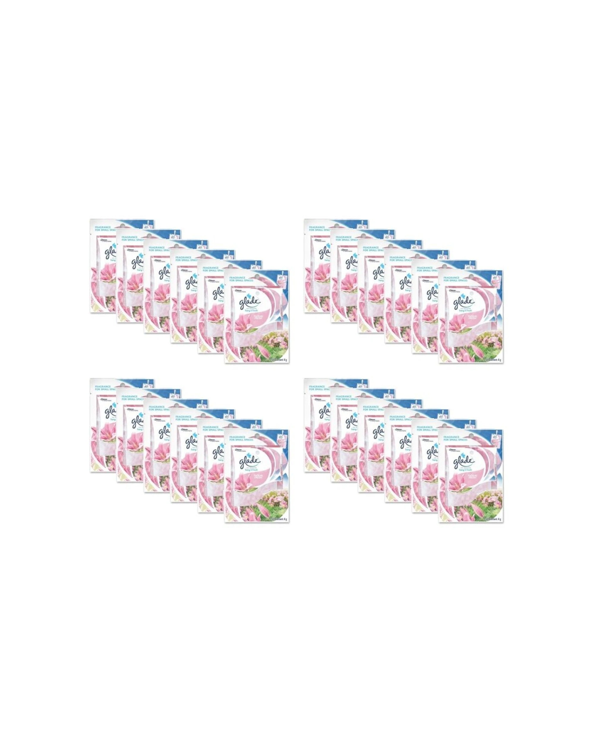 1 Glade 24PK Hang It Air Freshener Scented Sachet Floral Fresh 8g - Multi, 1 of 1