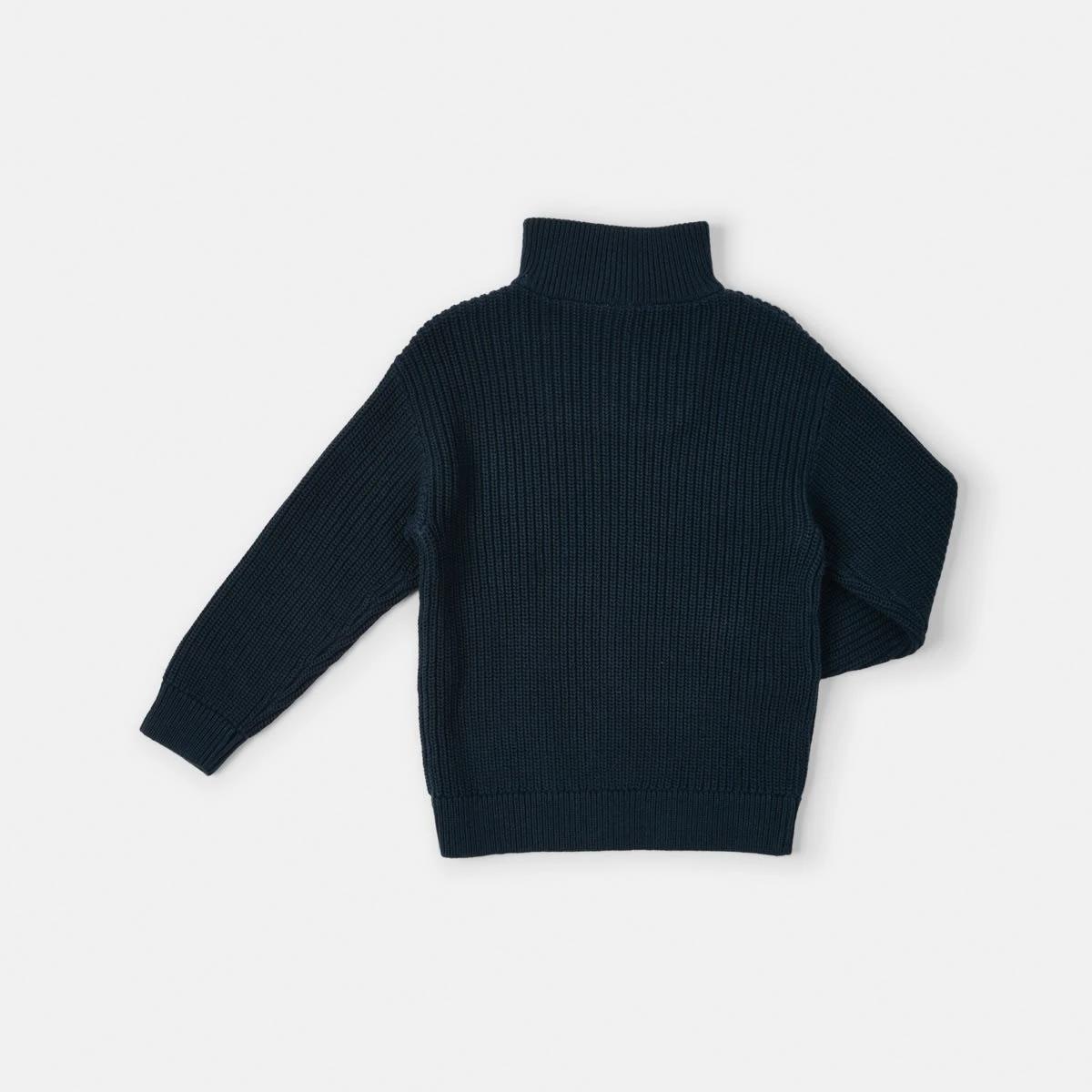 8 Funnel Neck Knit Top Dress Navy, 8 of 8