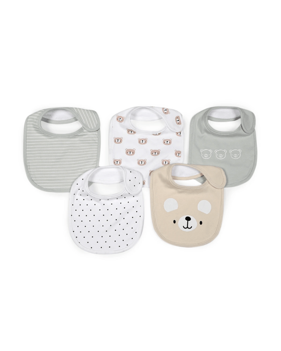 5 Pack Bibs - Bear