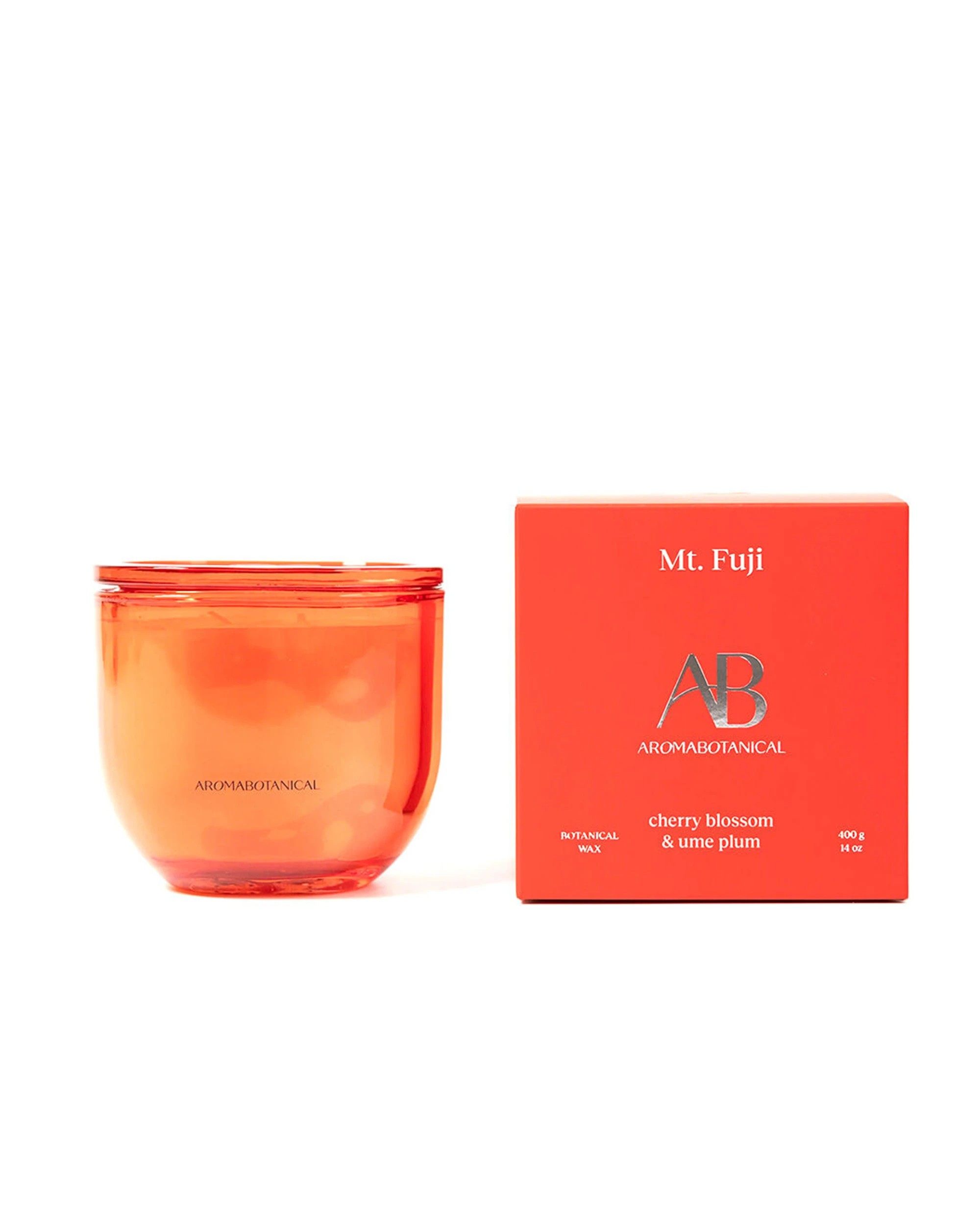 1 Aromabotanical Candle Mt Fuji Cherry Blossom Scent Home Fragrance - Orange, 1 of 1