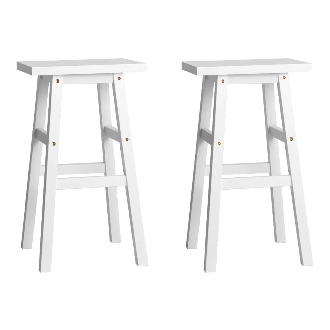 1 Artiss 2x Bar Stools Kitchen Chairs - White, 1 of 8