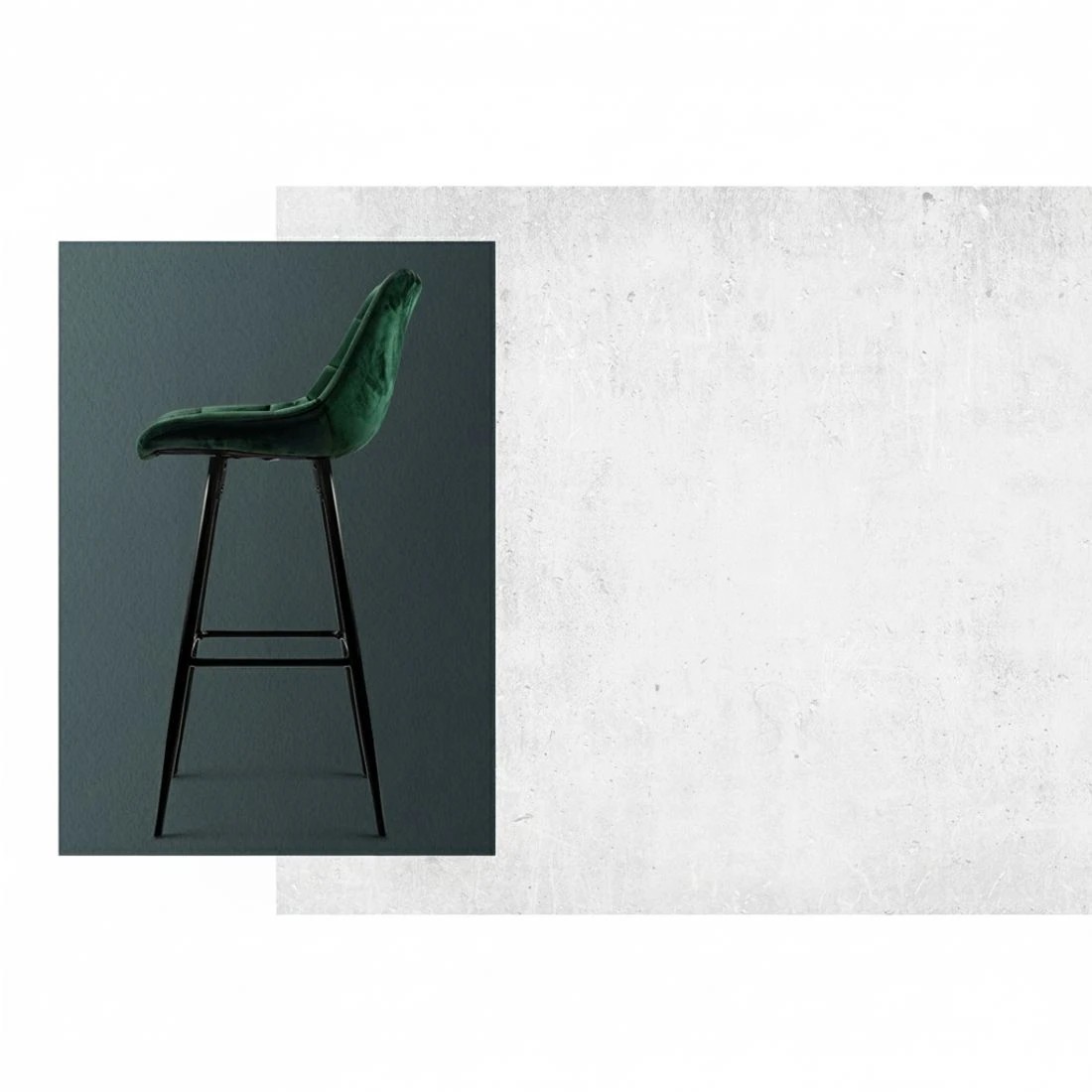 4 Artiss 2x Bar Stools Velvet Chairs - Green, 4 of 5