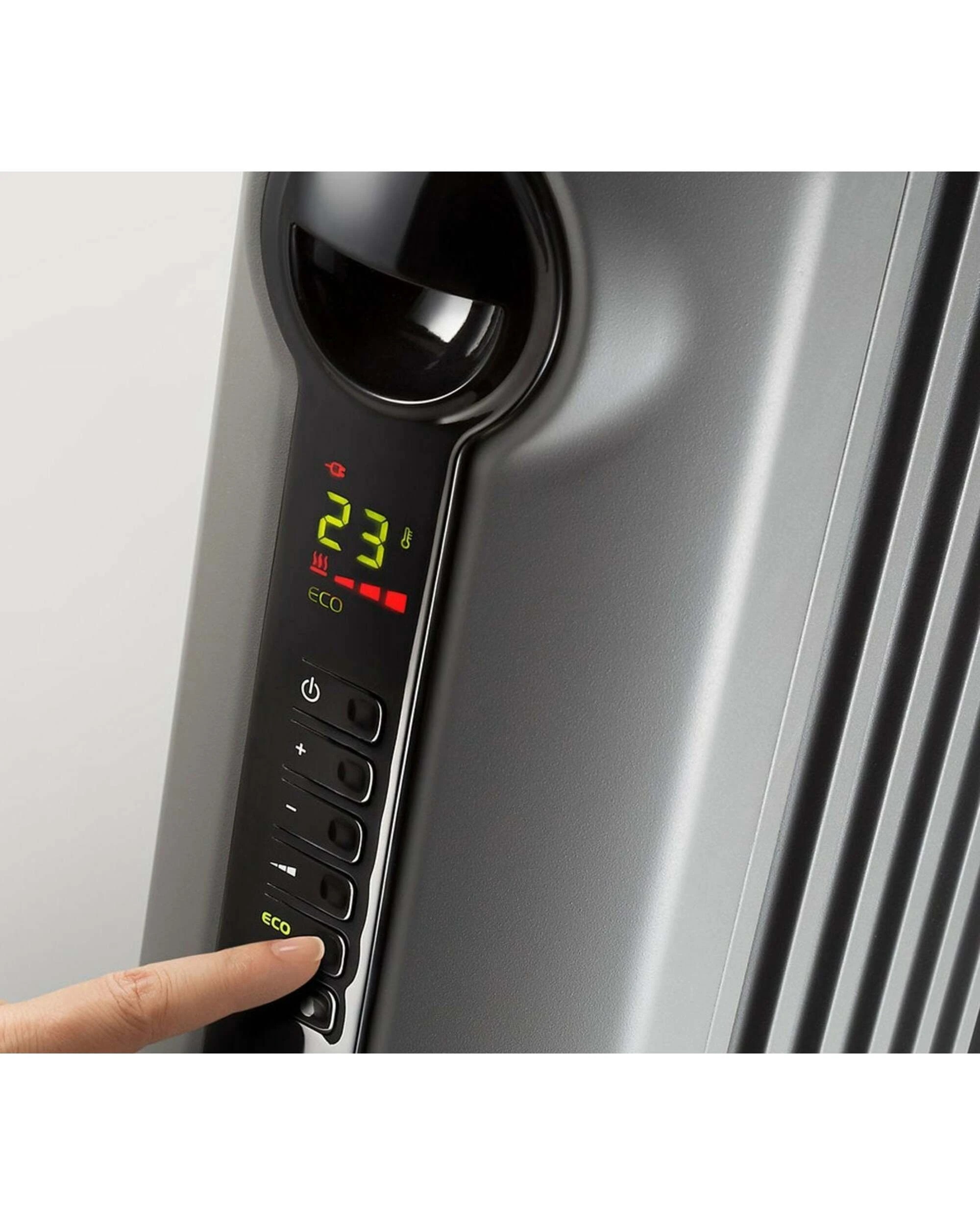 3 De'Longhi Radia S 2400W Digital Oil Column Heater Grey, 3 of 4