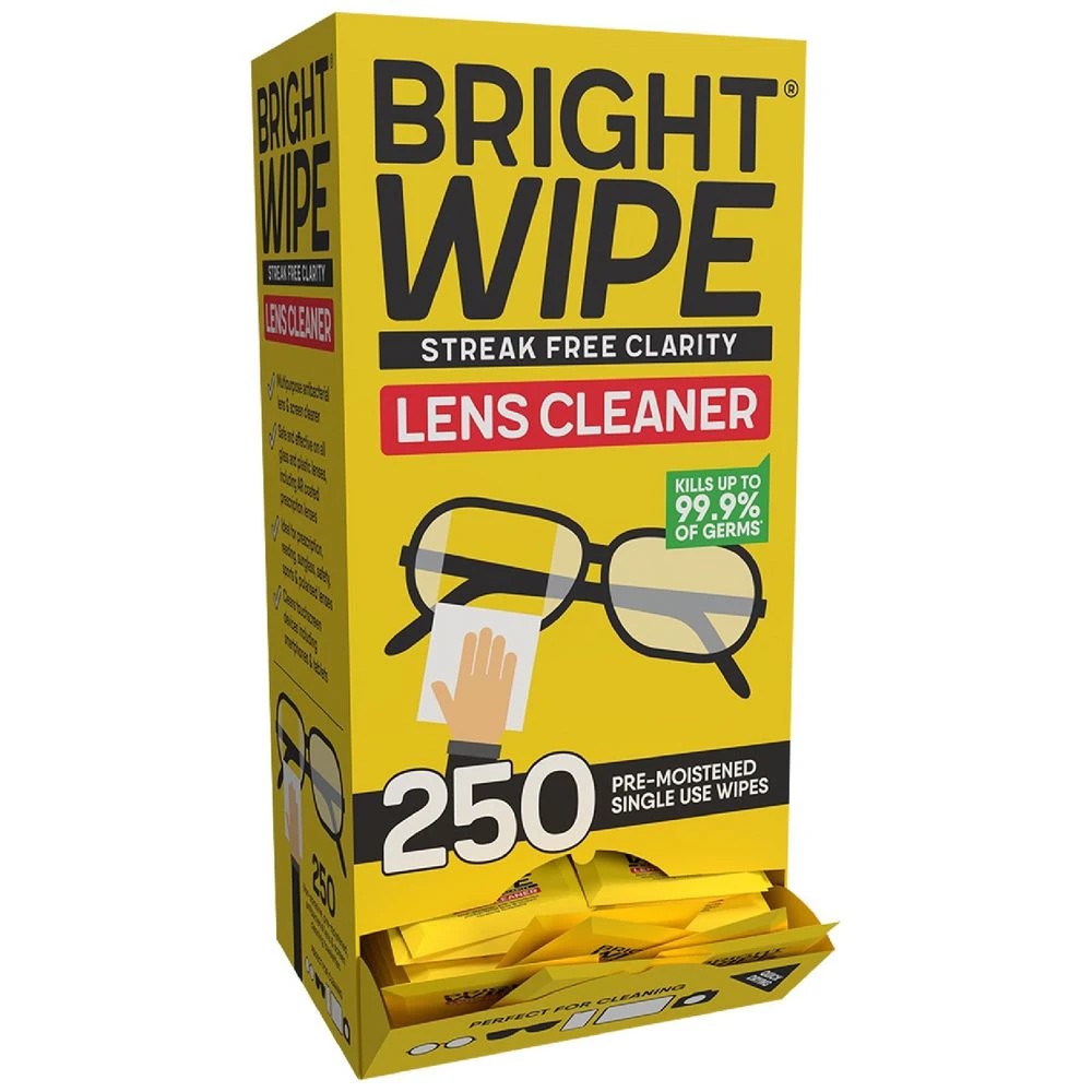 2 Brightwipe Lens Cleaner Wipes 250 Pack, 2 of 3