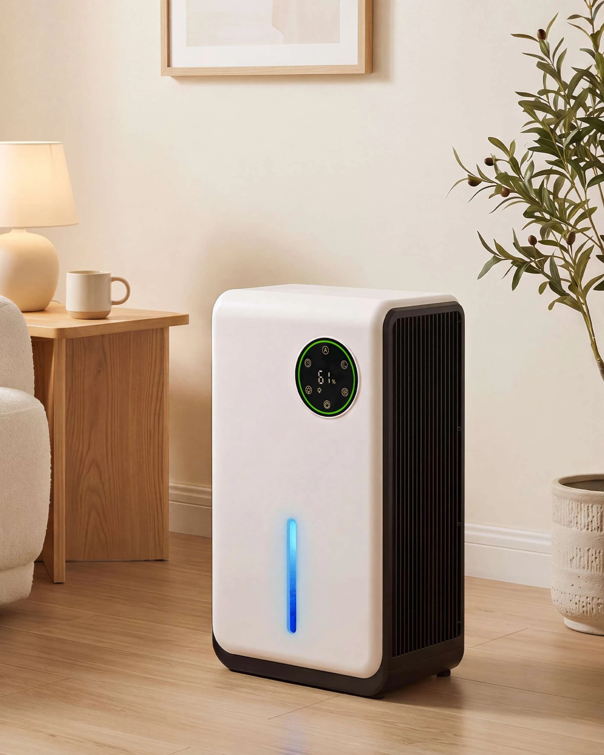 2 ZUNI 2L Air Dehumidifier, Auto Shut Off, 50㎡ Coverage 1L/Day Portable Quiet Dehumidifiers for Living Room, 2 of 8