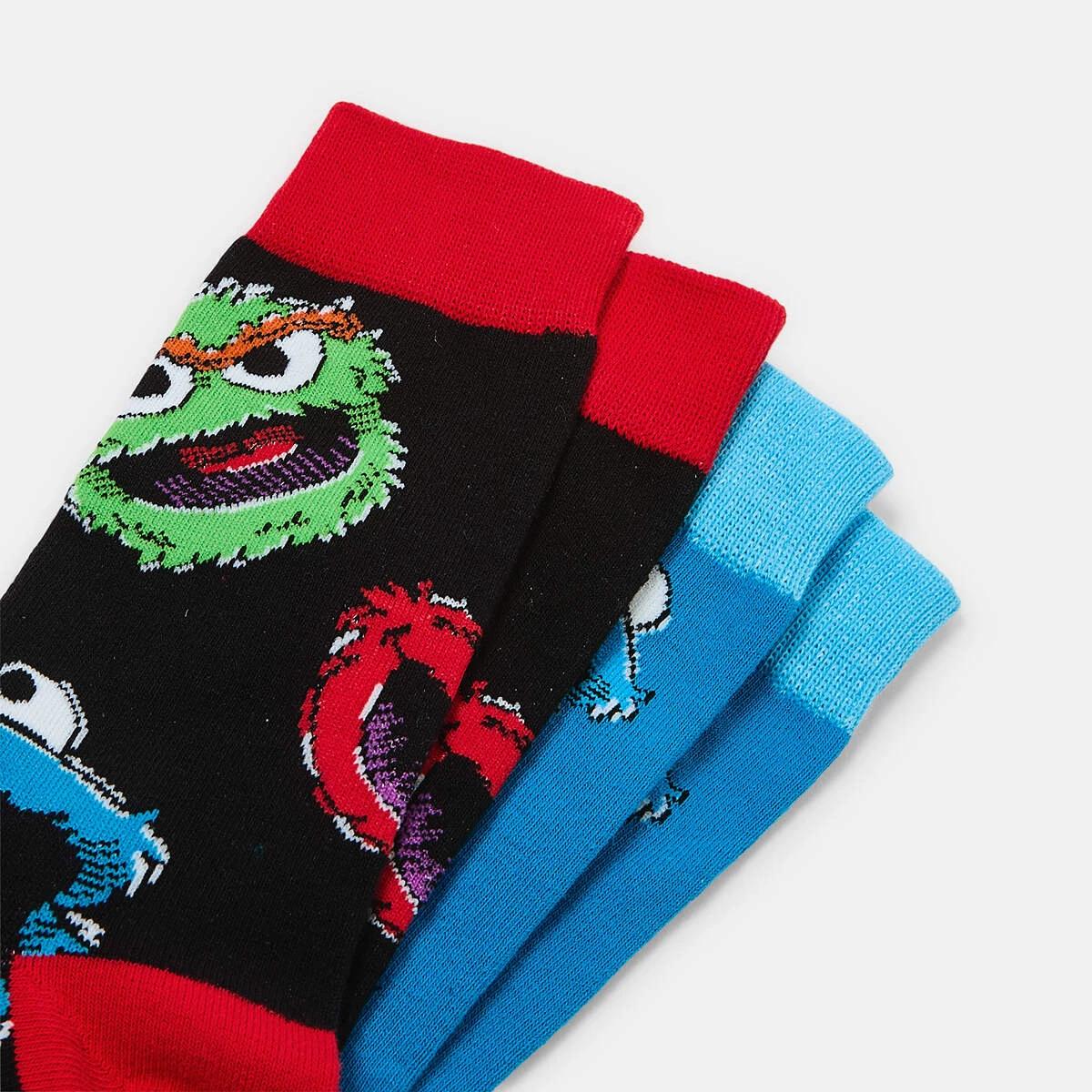 2 2 Pack Sesame Street License Socks Sesamestrt, 2 of 3