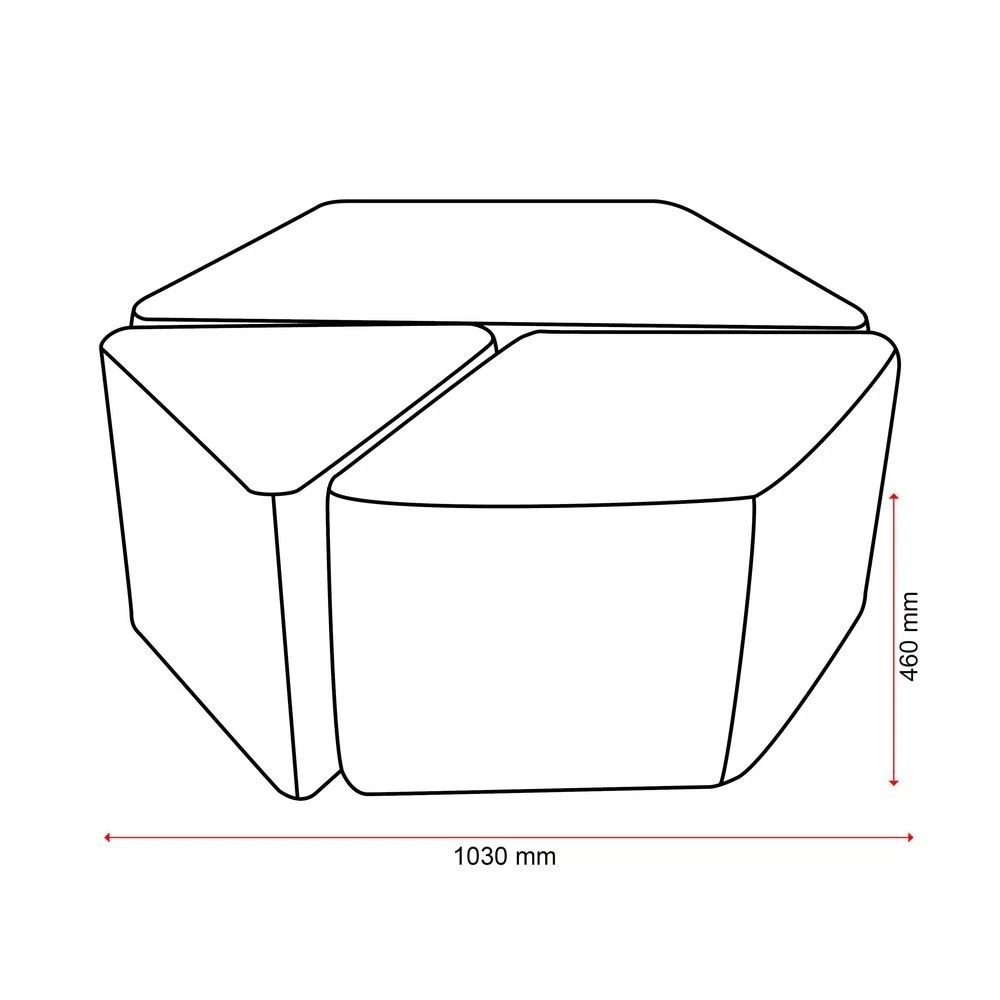 4 Buro York Ottoman 3 Piece Set Visitor Chairs and Stools, 4 of 7