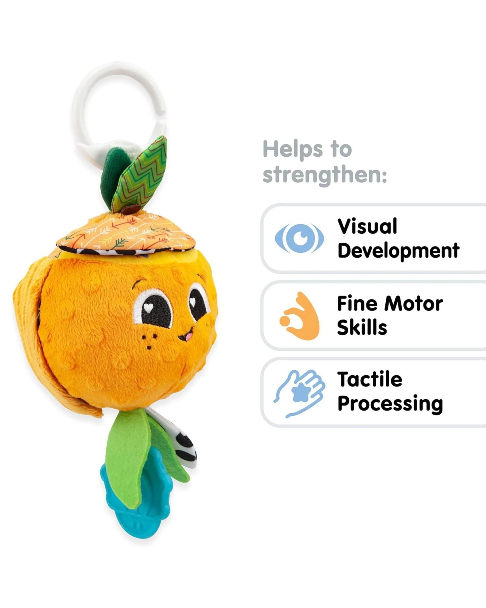 4 Lamaze Clip and Go Olive the Orange Plush - Orange, 4 of 9