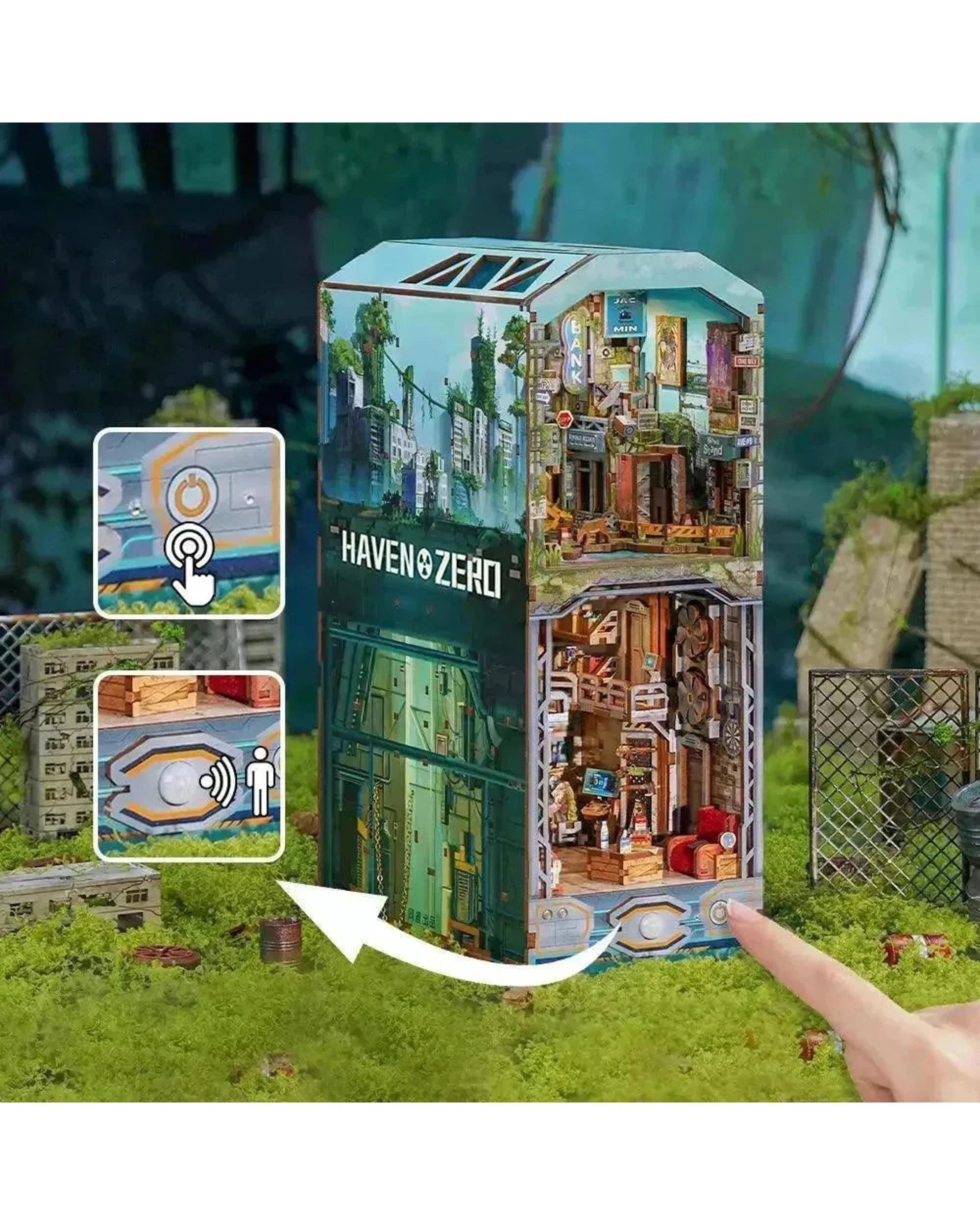 4 Tonecheer 3D Wooden Puzzle DIY Book Nook Kit - Haven Zero, 4 of 10