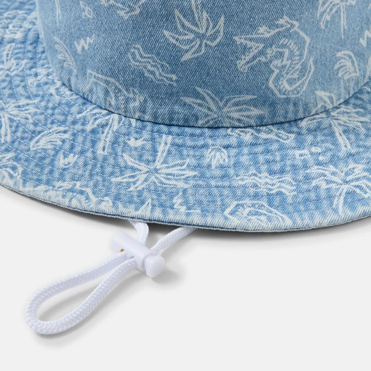 2 Sun Hat CROC PALM DENIM, 2 of 2
