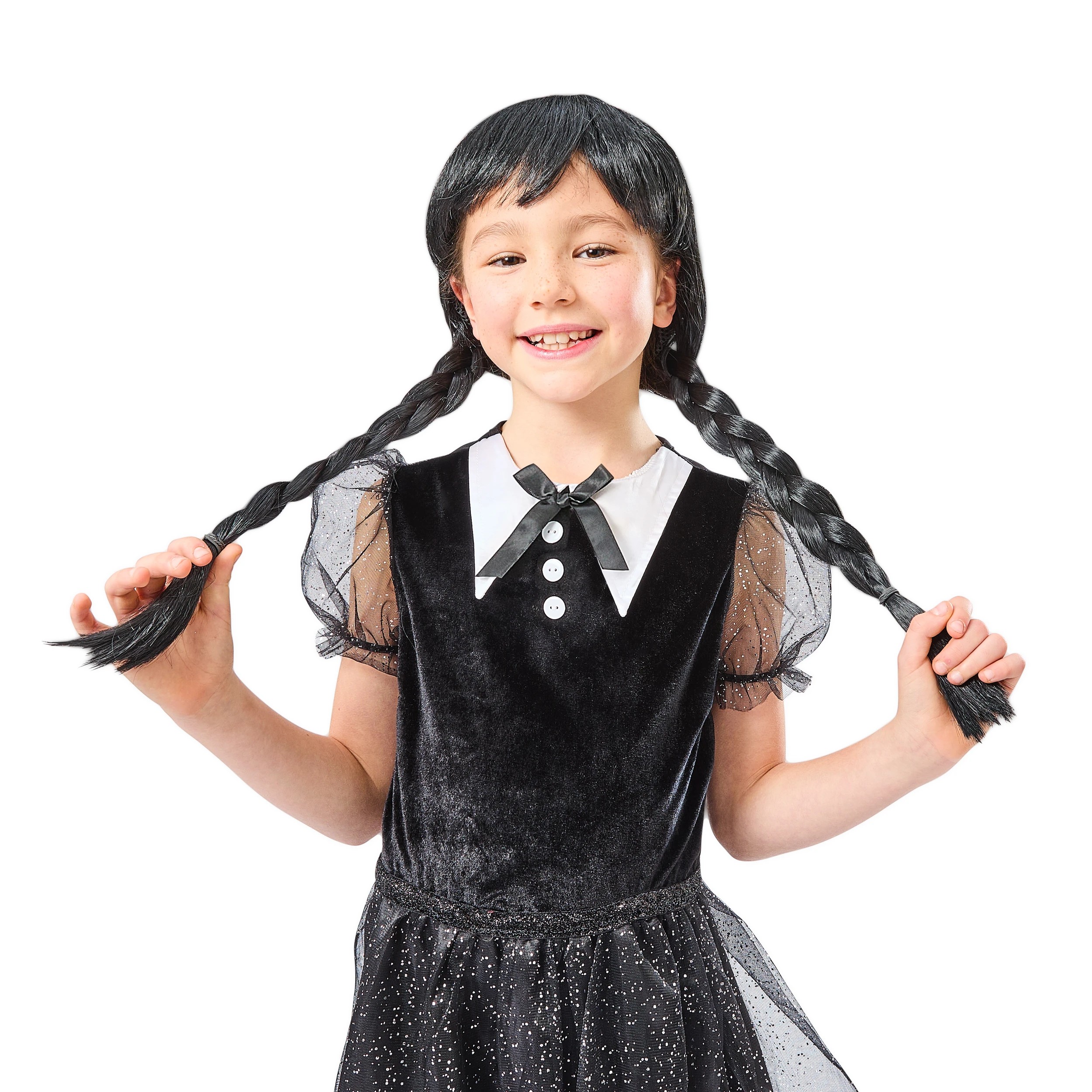 6 2 Piece Horror Girl with Wig Costume - Ages 8+, 6 of 10