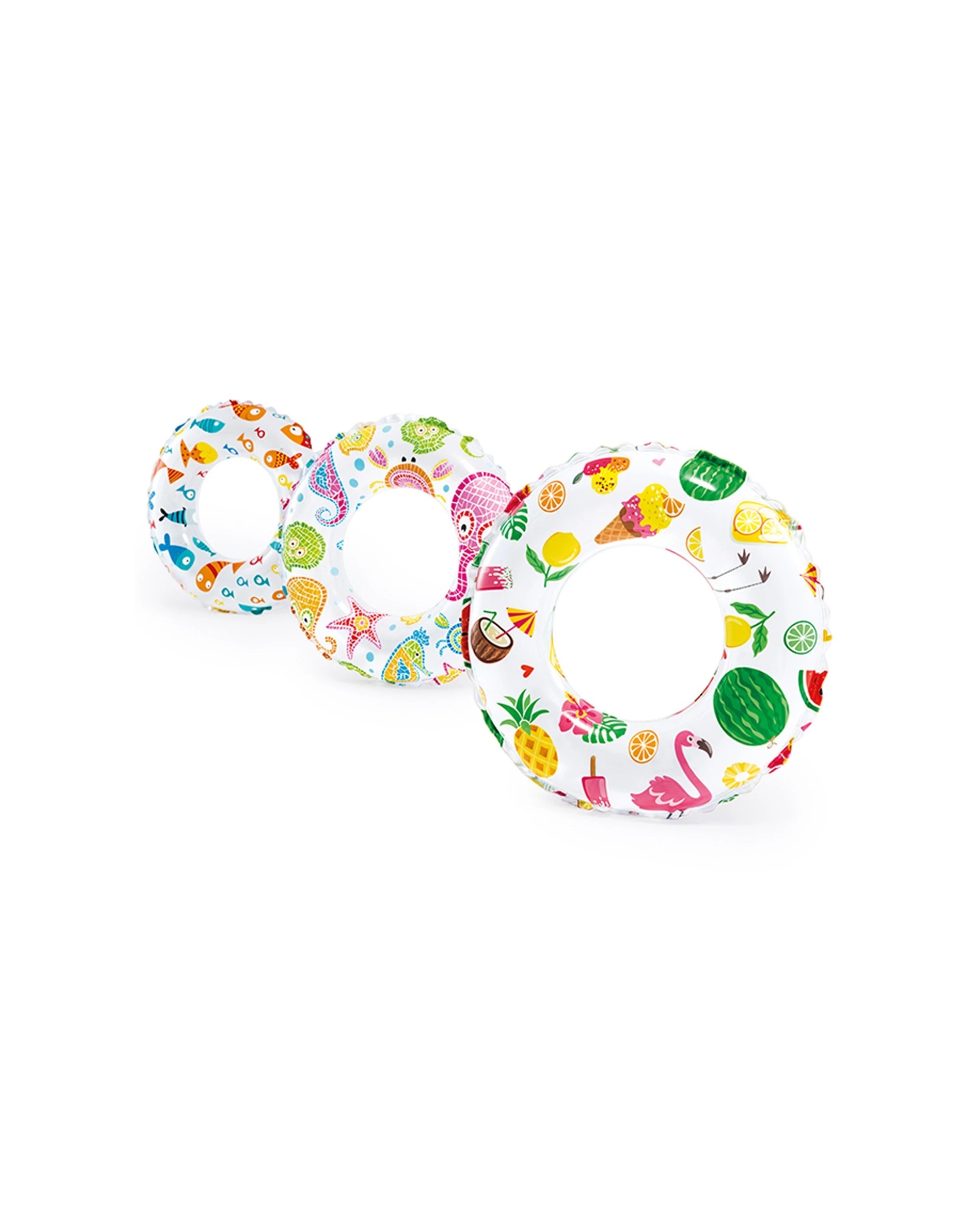4 Intex Lively Print Swim Rings Inflatable Kids Floats 3-6Y+ - Assorted, 4 of 9