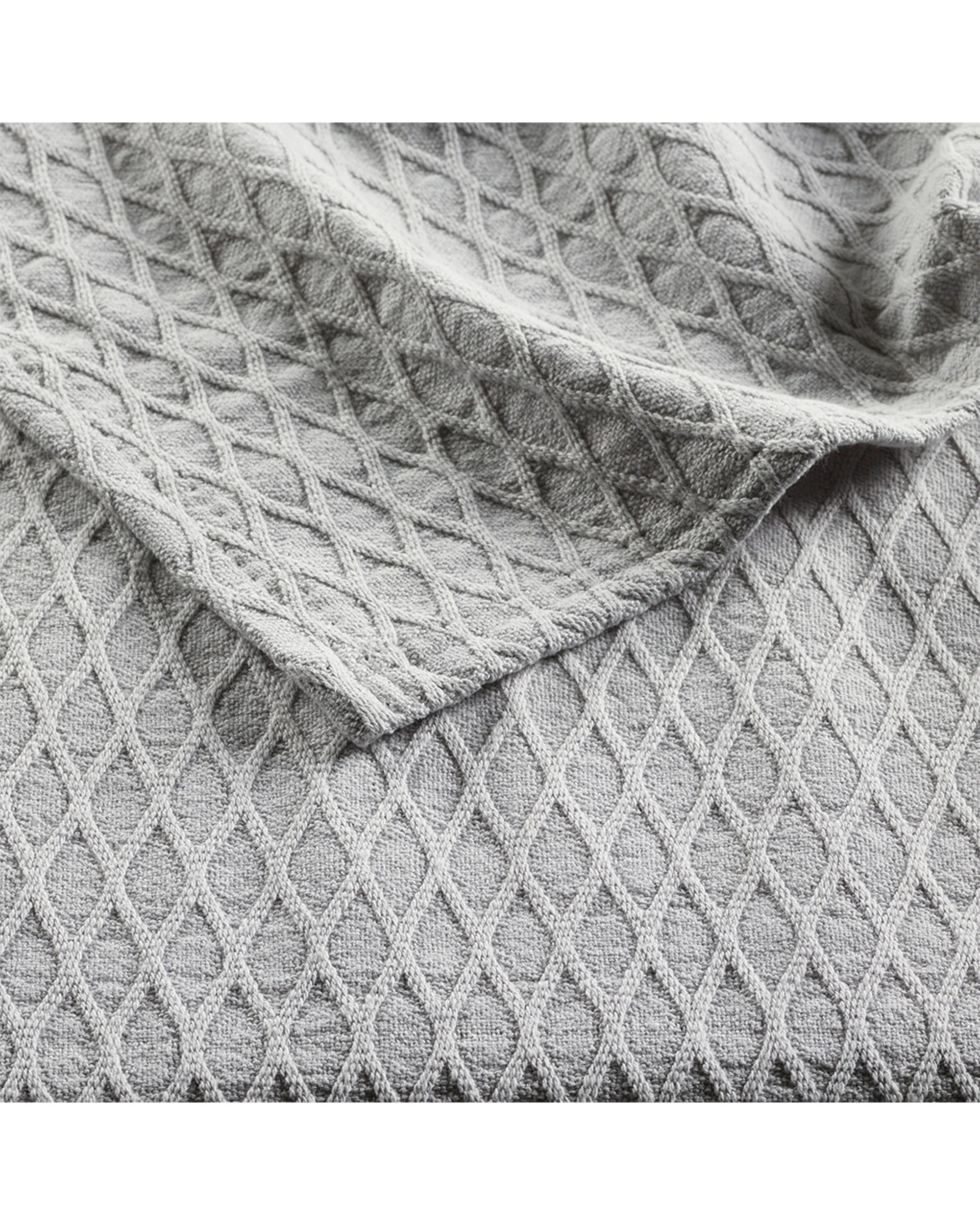 2 Bianca Gosford 100% Cotton Blanket Queen/King - Silver, 2 of 2