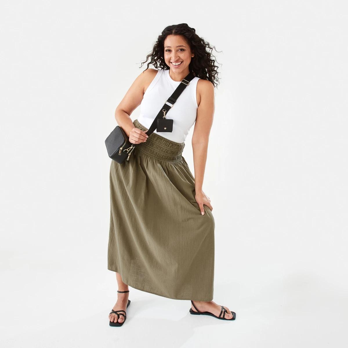 8 Rouched Maxi Skirt Pave Grey, 8 of 8