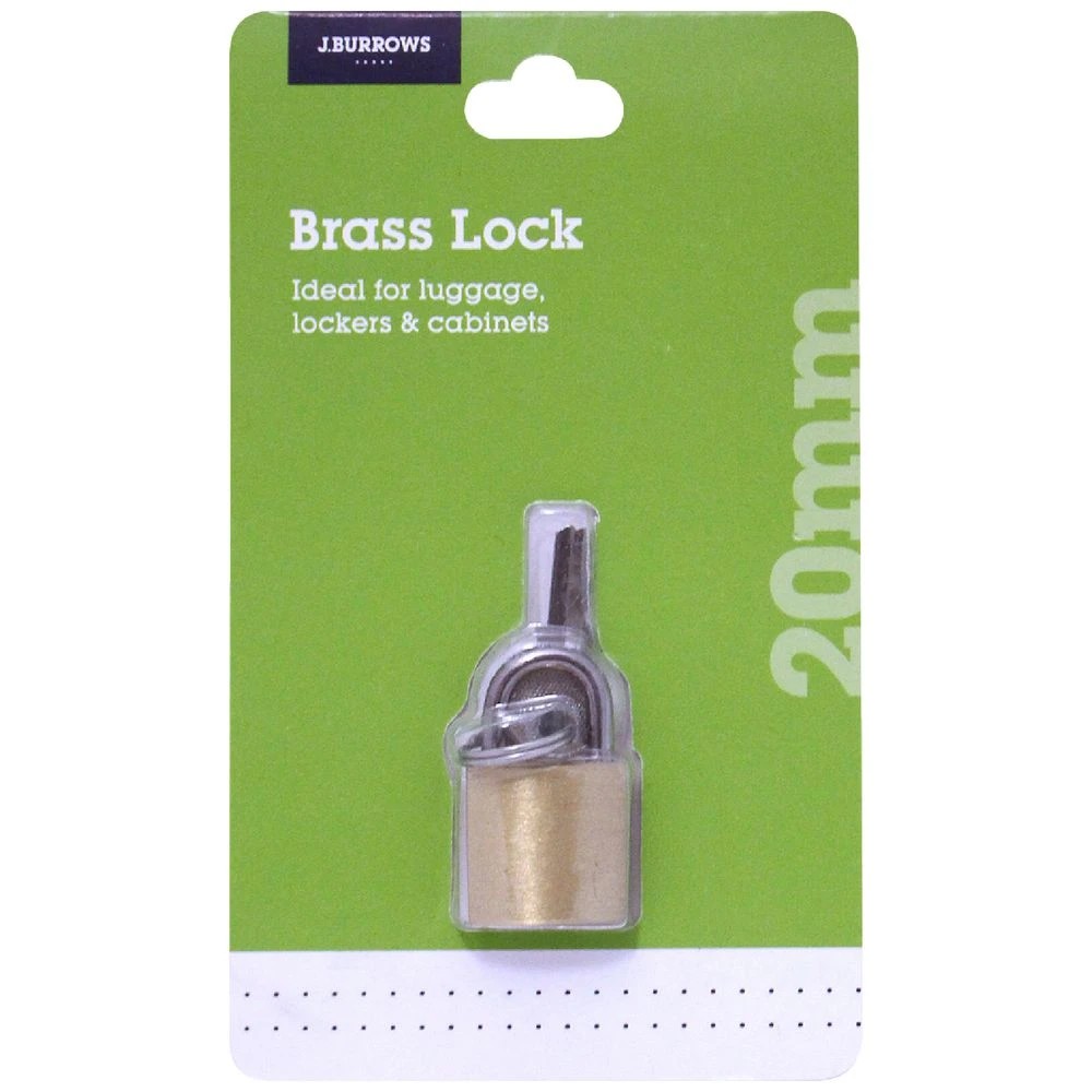 1 J.Burrows Brass Lock 20mm, 1 of 2