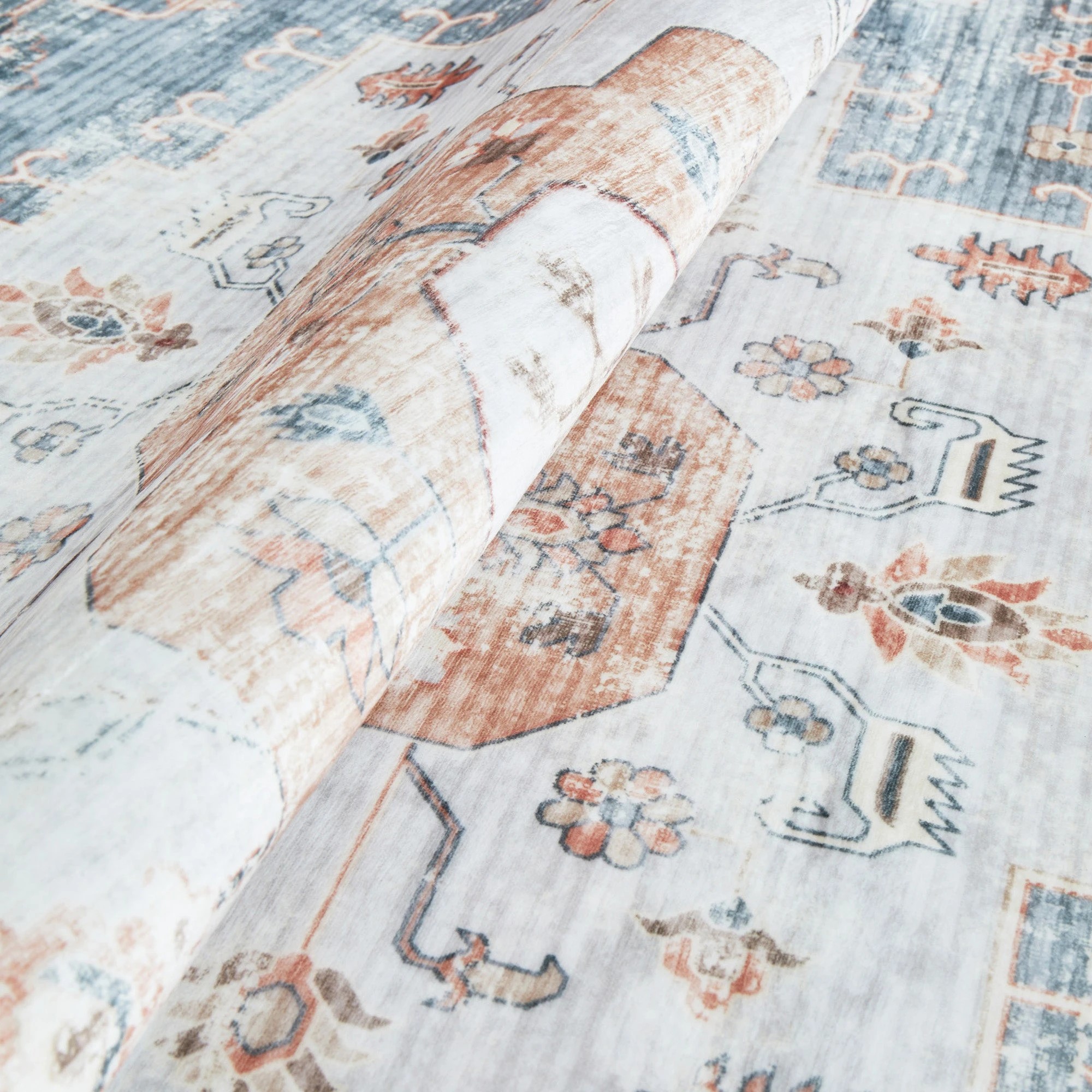 5 Common Ground Rugs Vitality Dawn 220x150cm - Medium Washable Pet Friendly Rug - Blue, 5 of 9