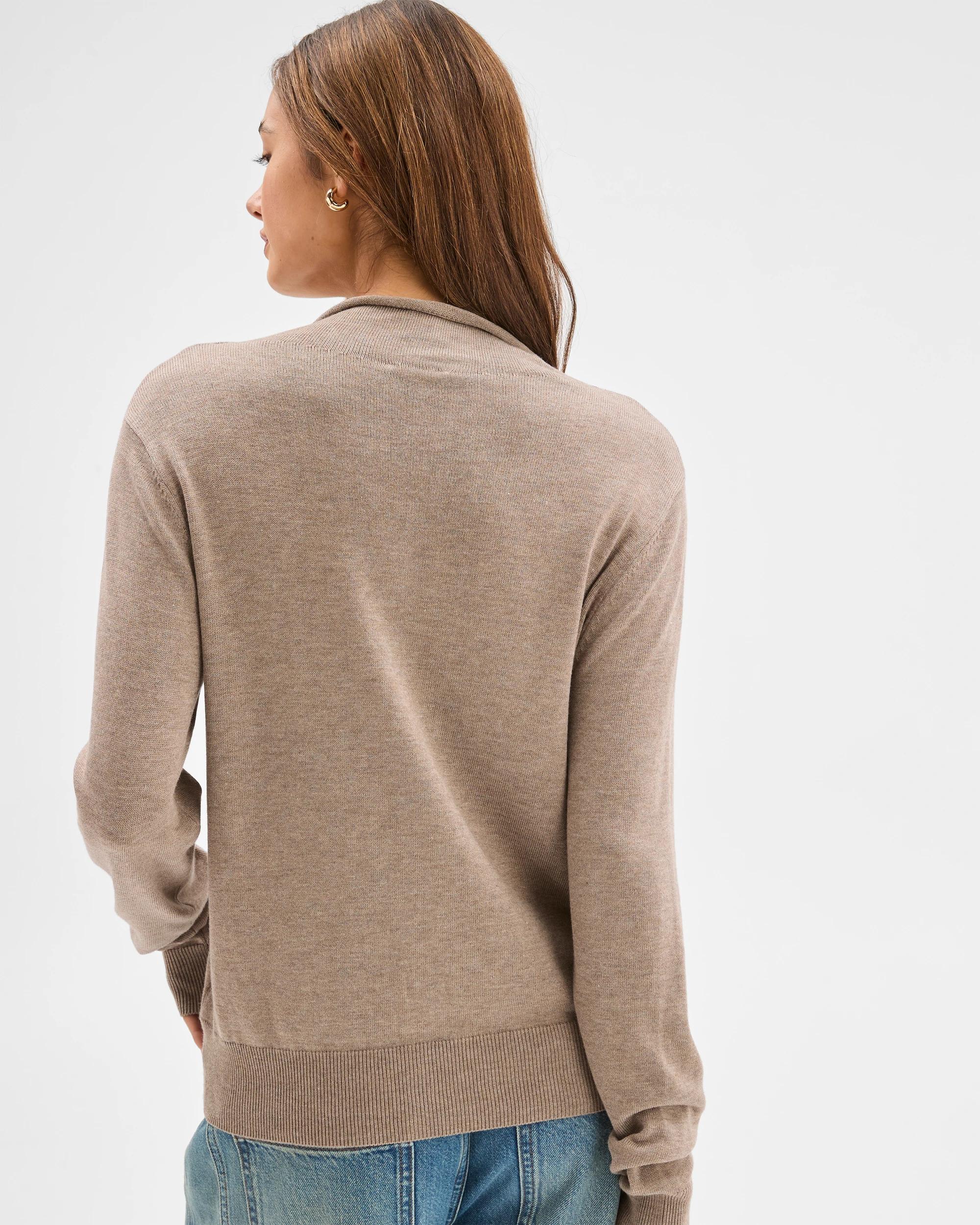 6 Lily Loves High Neck Cardigan COCOA MARLE, 6 of 6