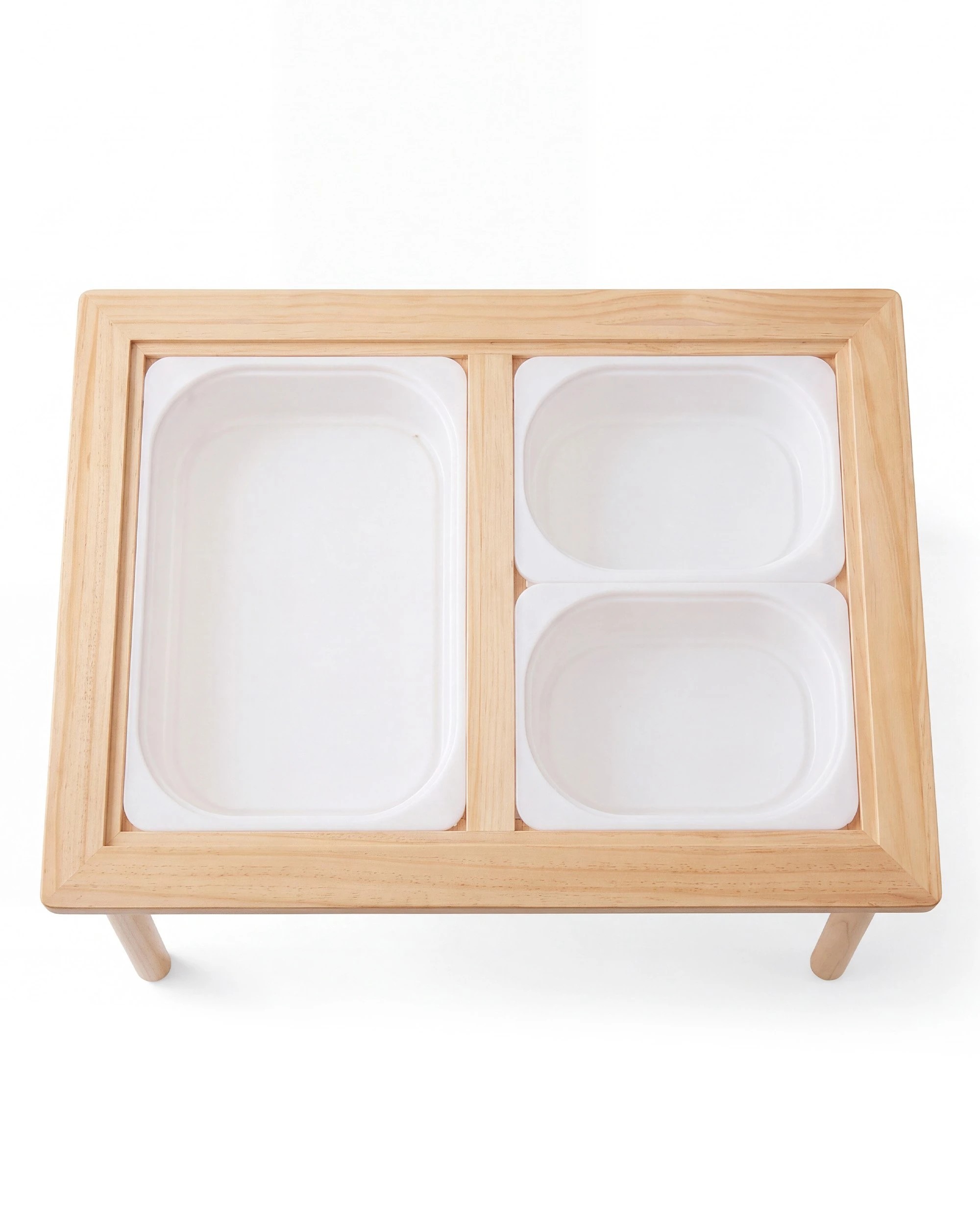 5 PlayPals Toddler Activity Table Wooden Sensory Table Set w/ Utility Rail, 5 of 9