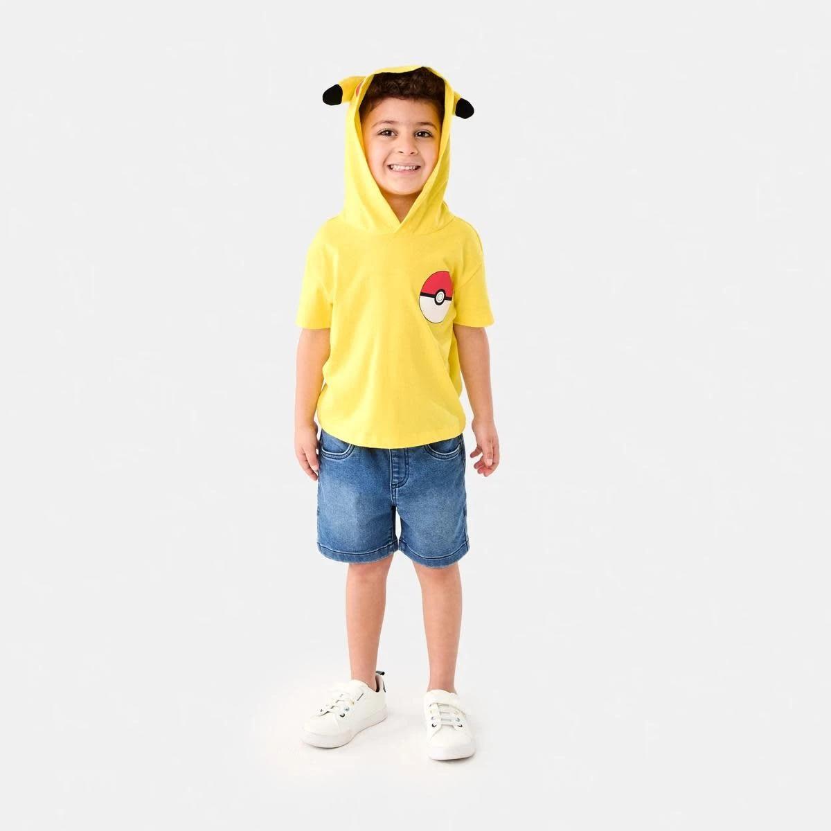 8 Pokemon License Character Hooded T-shirt PIKACHU, 8 of 9
