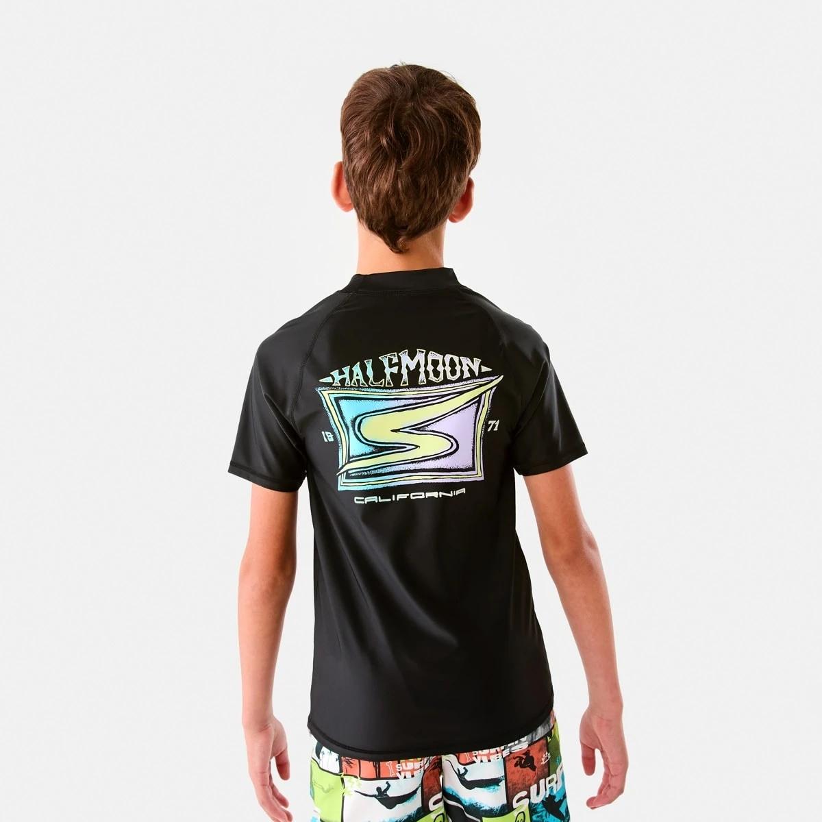 2 Short Sleeve Print Rash Vest Black, 2 of 10