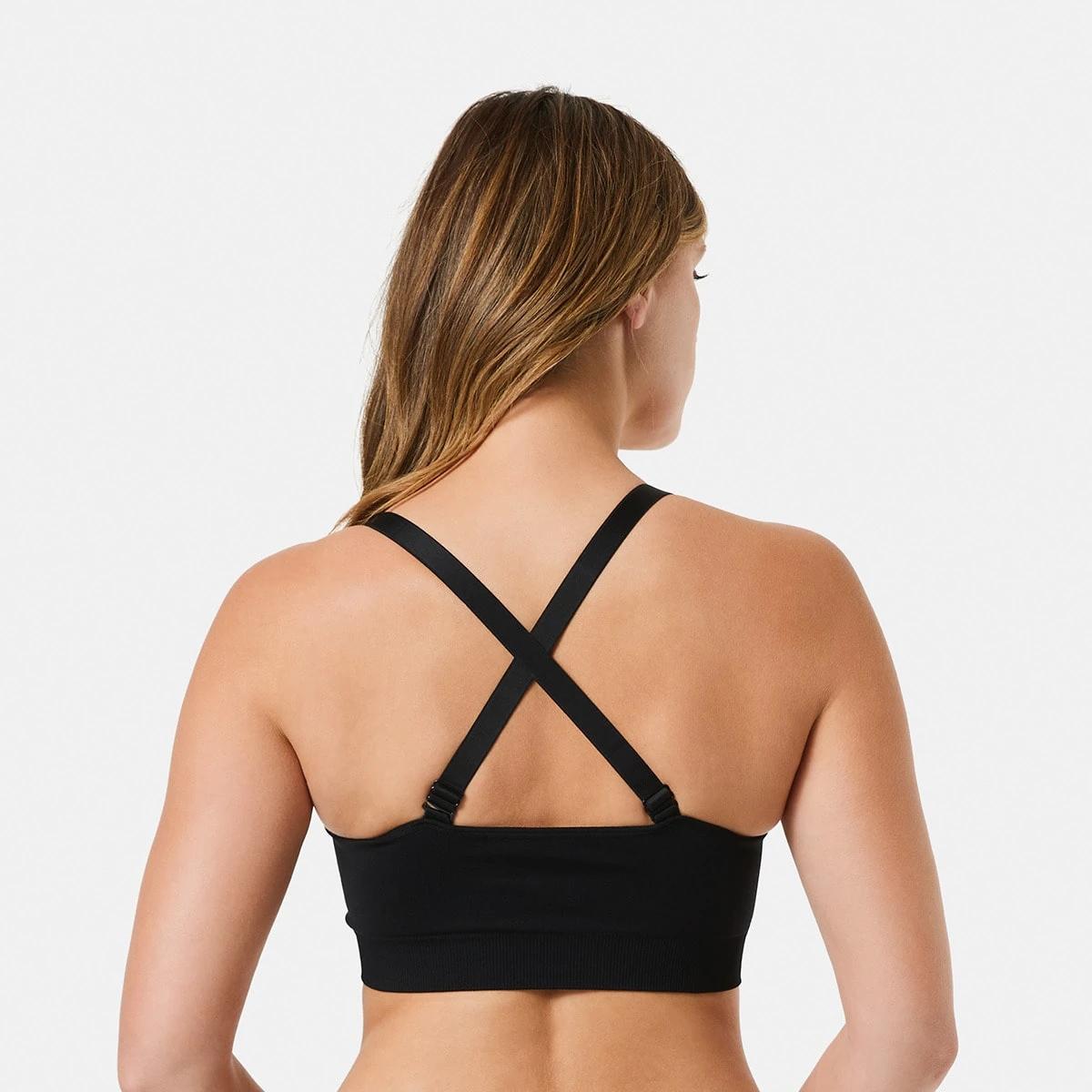 4 Medium Impact Sports Seamfree Crop Top BLACK, 4 of 8