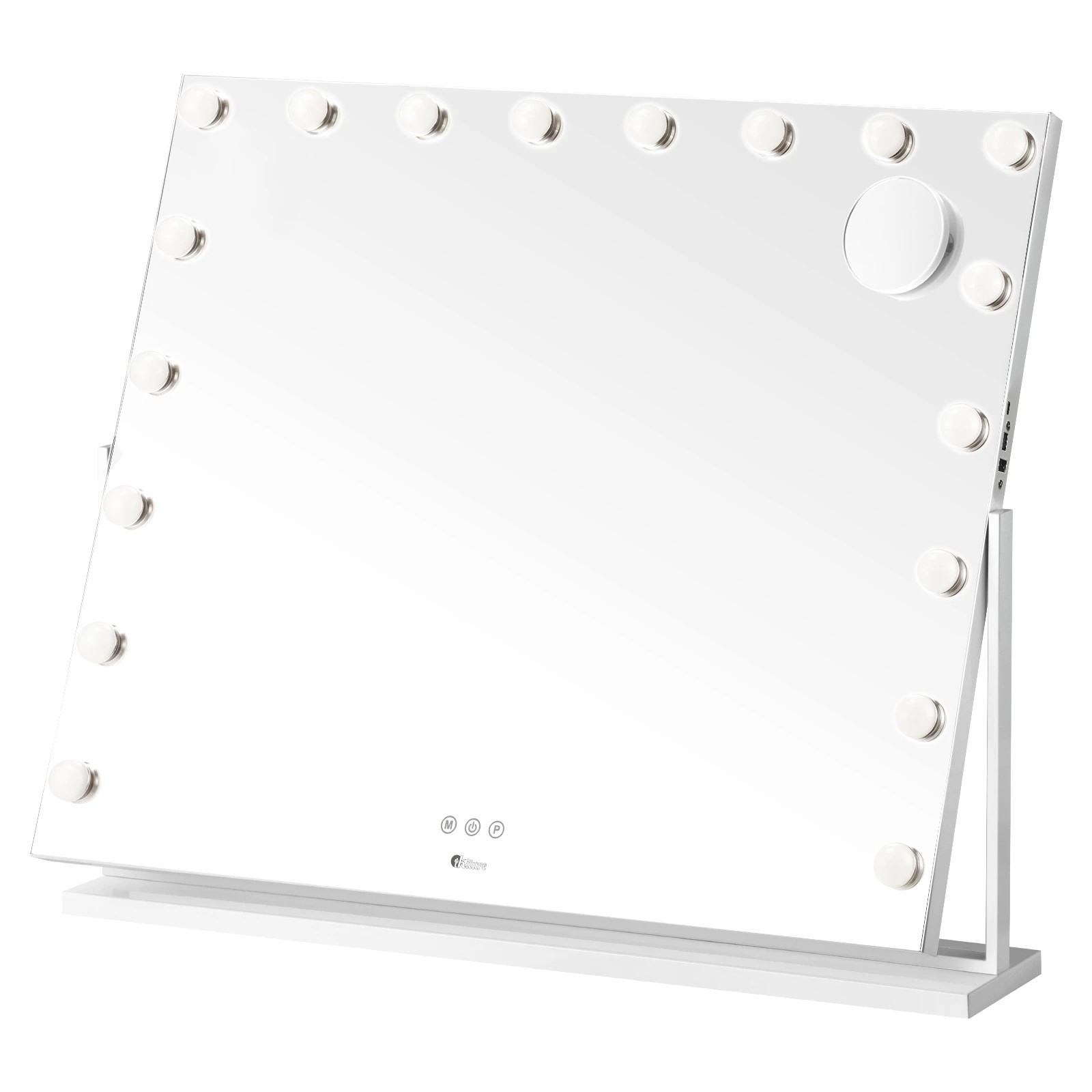 1 Oikiture Led Hollywood Makeup Mirror Rotatable Mirrors 83x69cm Bluetooth
 - White, 1 of 9