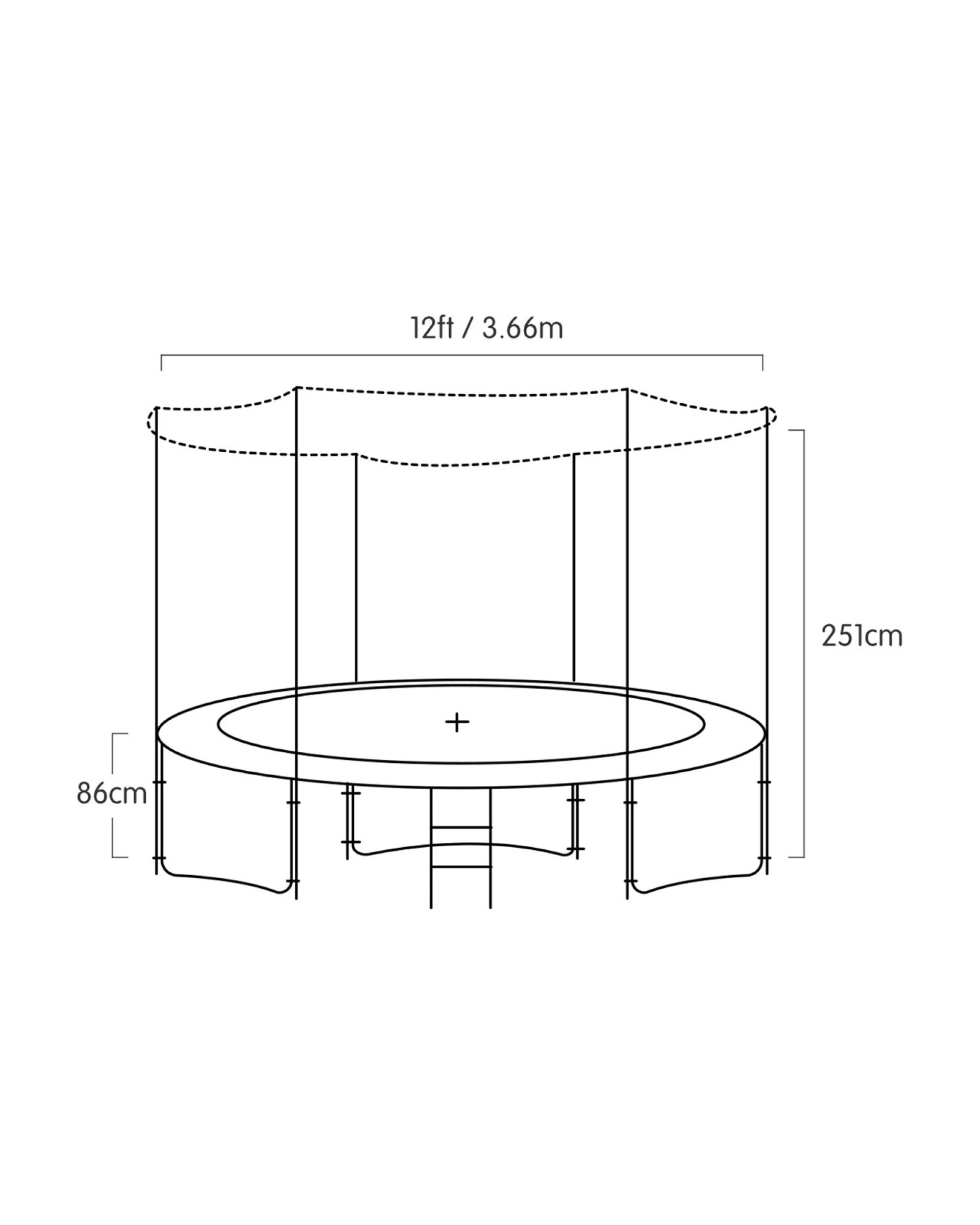 2 Kahuna Blizzard 12 ft Trampoline Blue with Basketball Set - Blue, 2 of 7