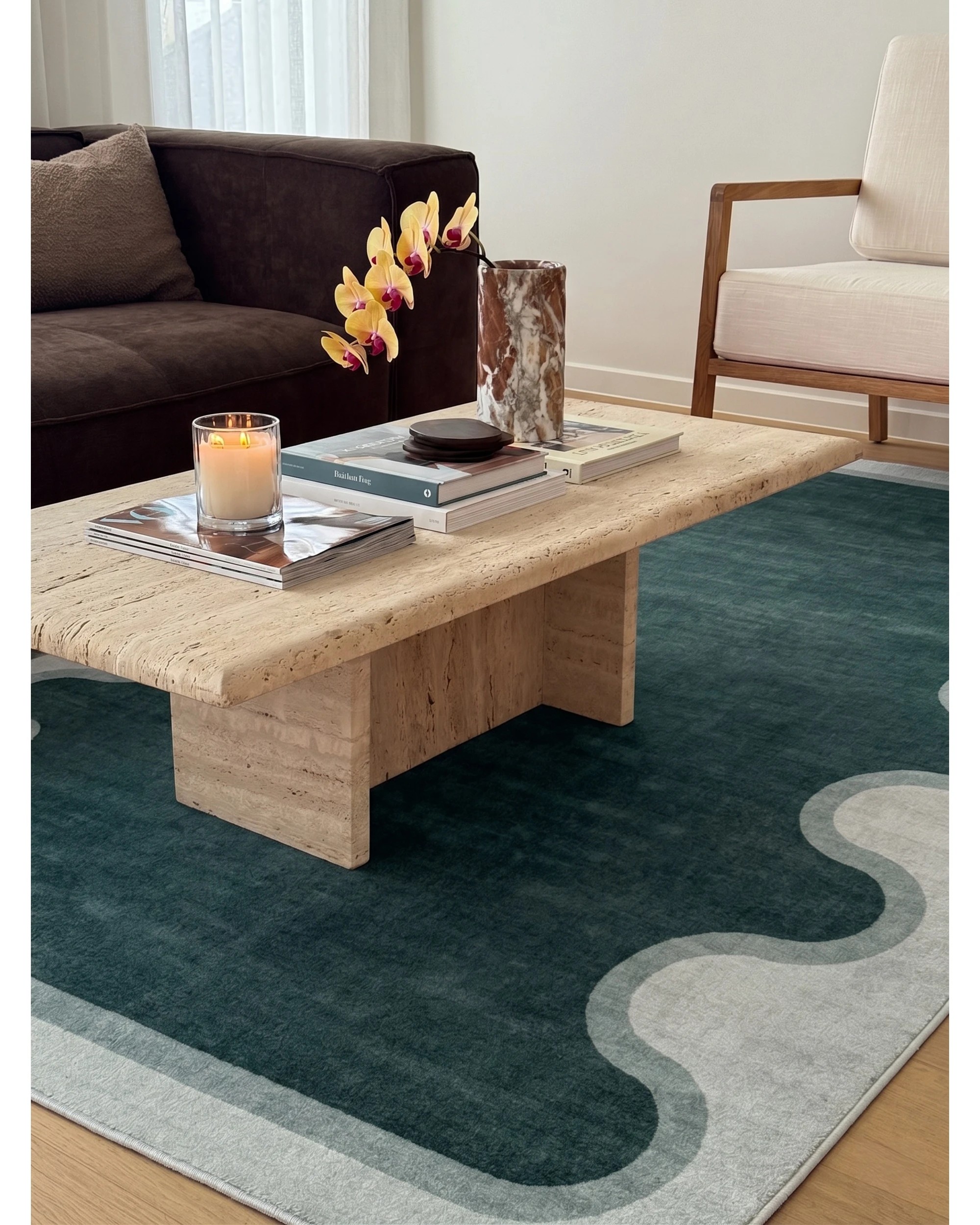 9 Loopsie Paia Dark Washable Rug-230cm x 160cm - Green - Green, 9 of 9