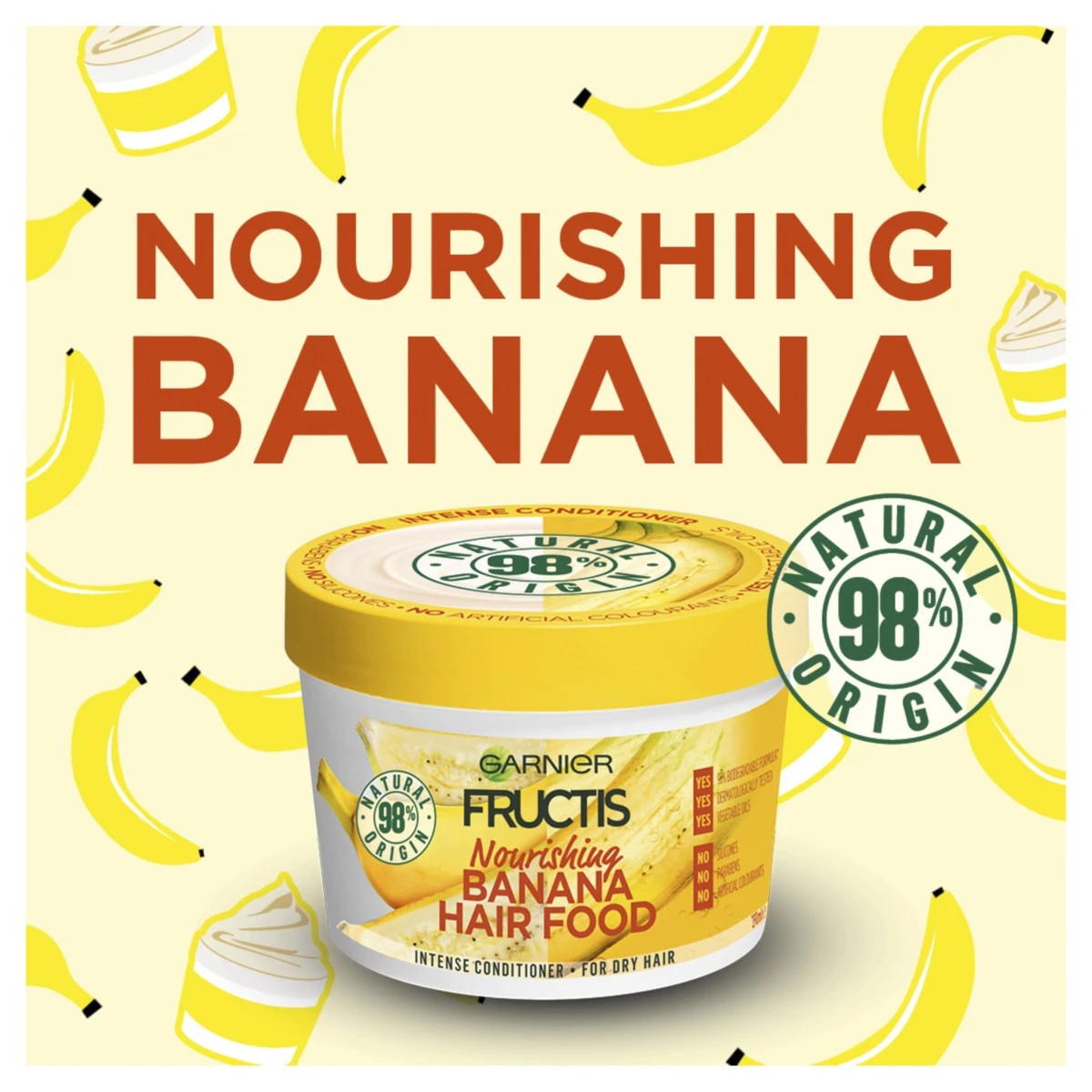 2 Garner Fructis Nourishing Banana Hair Food 390ml, 2 of 6
