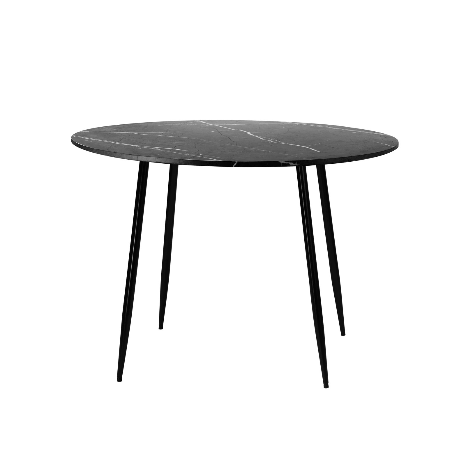 5 Oikiture 110cm Dining Table Round Wooden Table With Marble Effect Metal Legs
 - Multi, 5 of 9