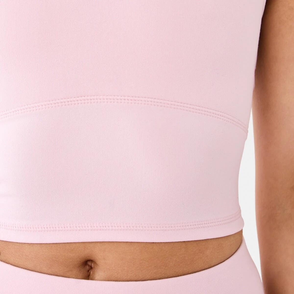 6 Active Womens Ultrasoft Longline Crop Top AURA PINK, 6 of 7